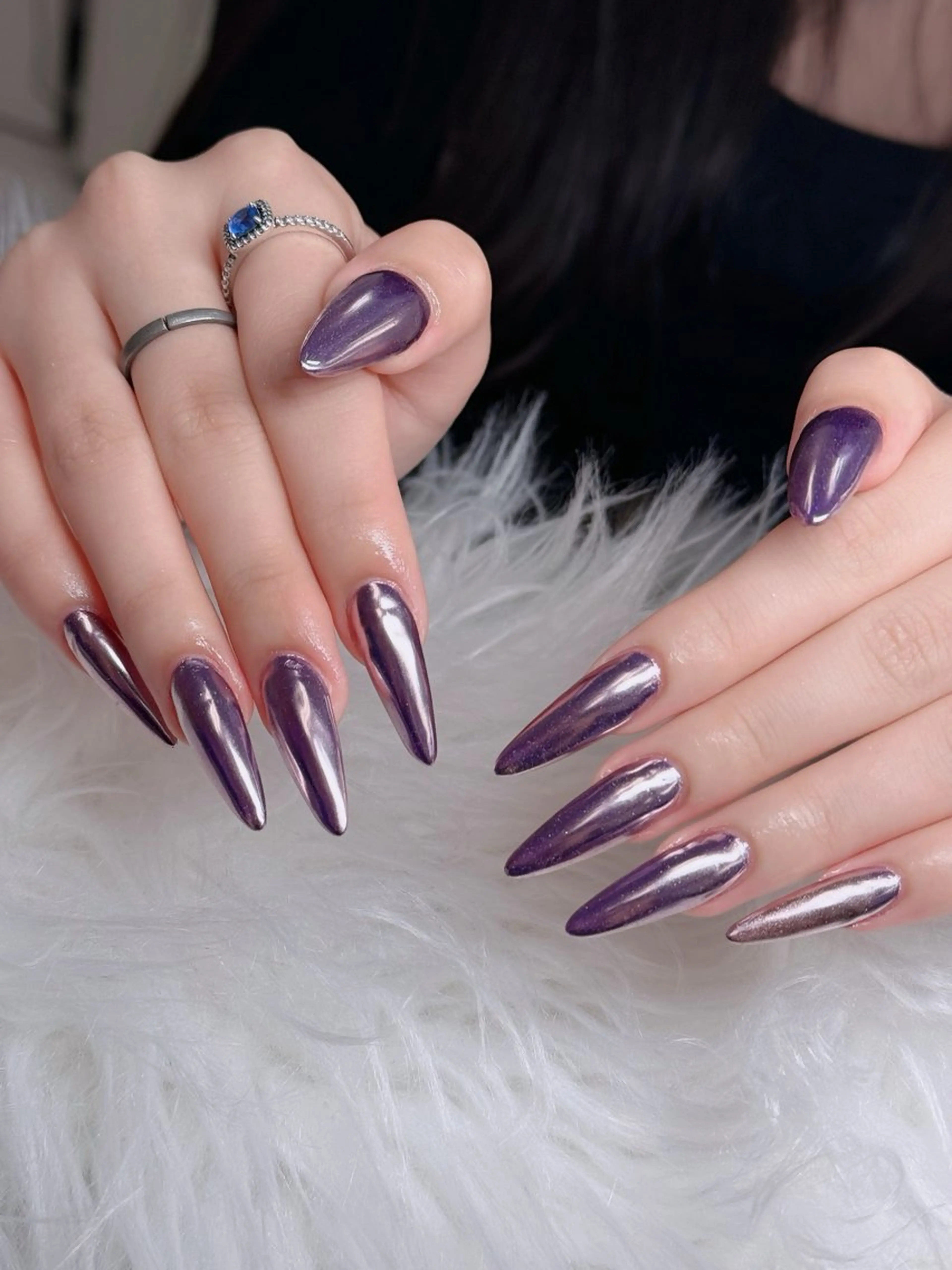 ネイル オーロラネイル チークネイル フットネイル フレンチネイル 韓国ネイル Lumi Nail 新大久保3‘のネイルデザイン