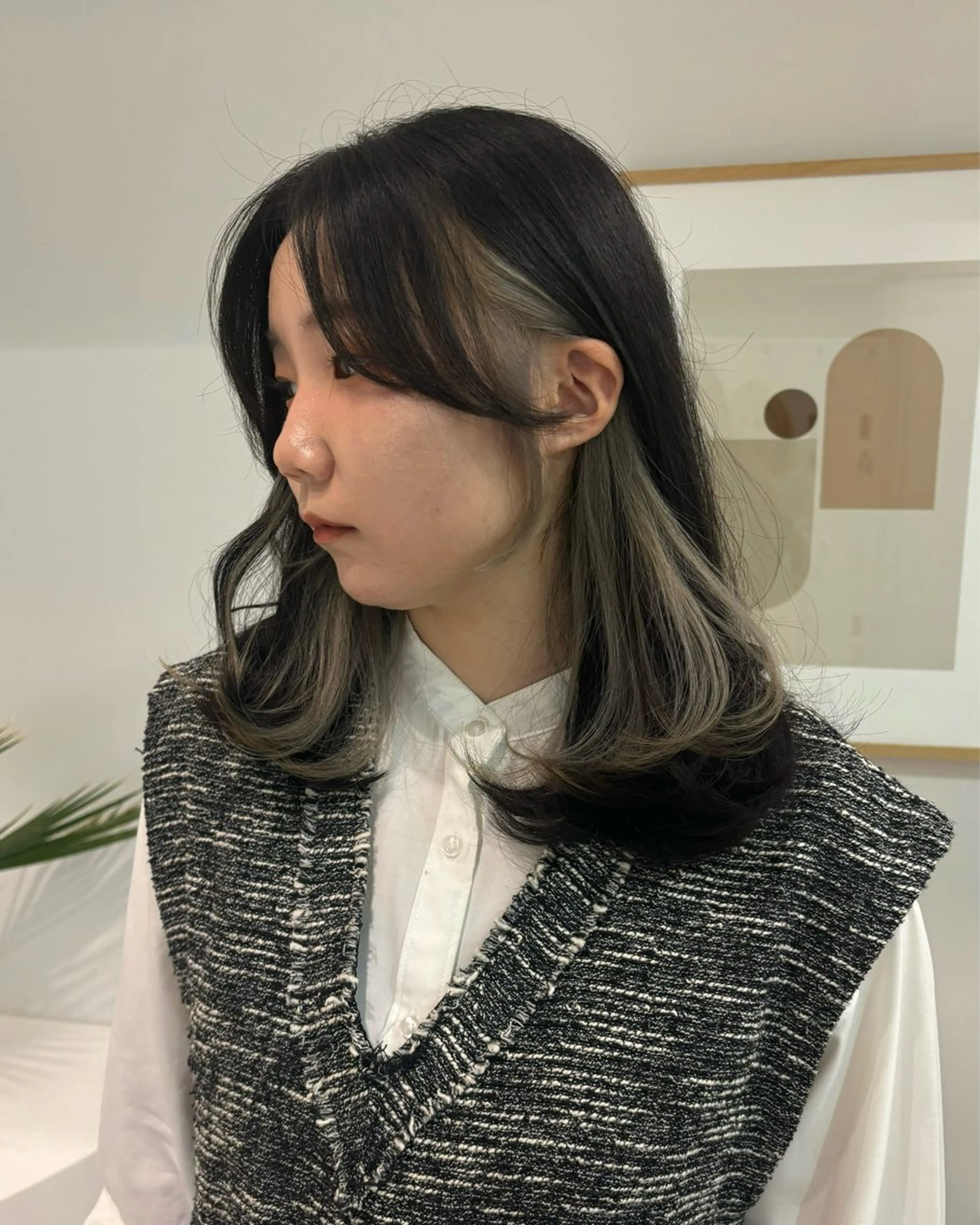 ミディアム ヘアカラー トリートメント 韓国レイヤー/ヘア カラー🎀ayamiのヘアスタイル