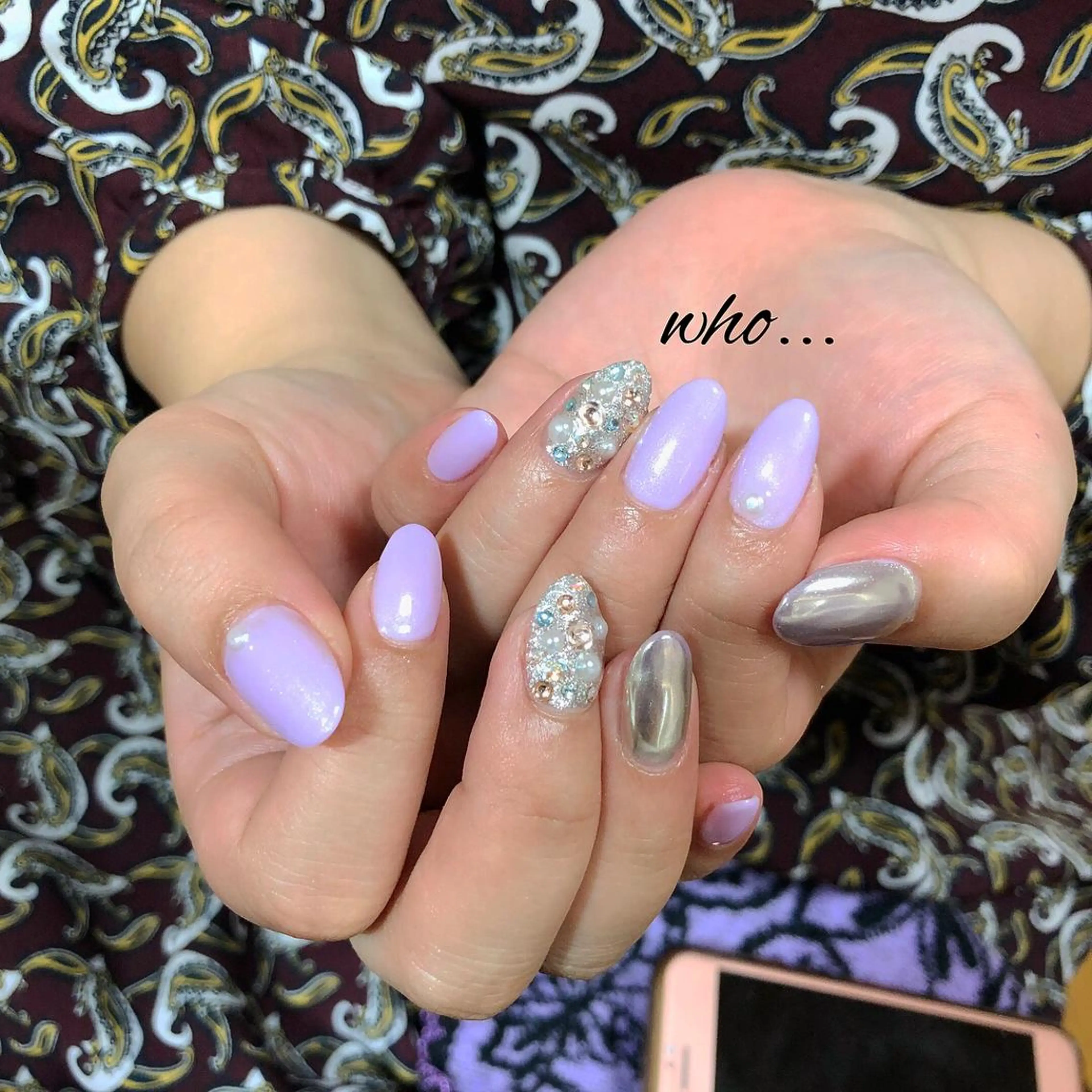 ネイル ミラーネイル ストーンネイル NailSalon who...所属・n. fumikoのネイルデザイン