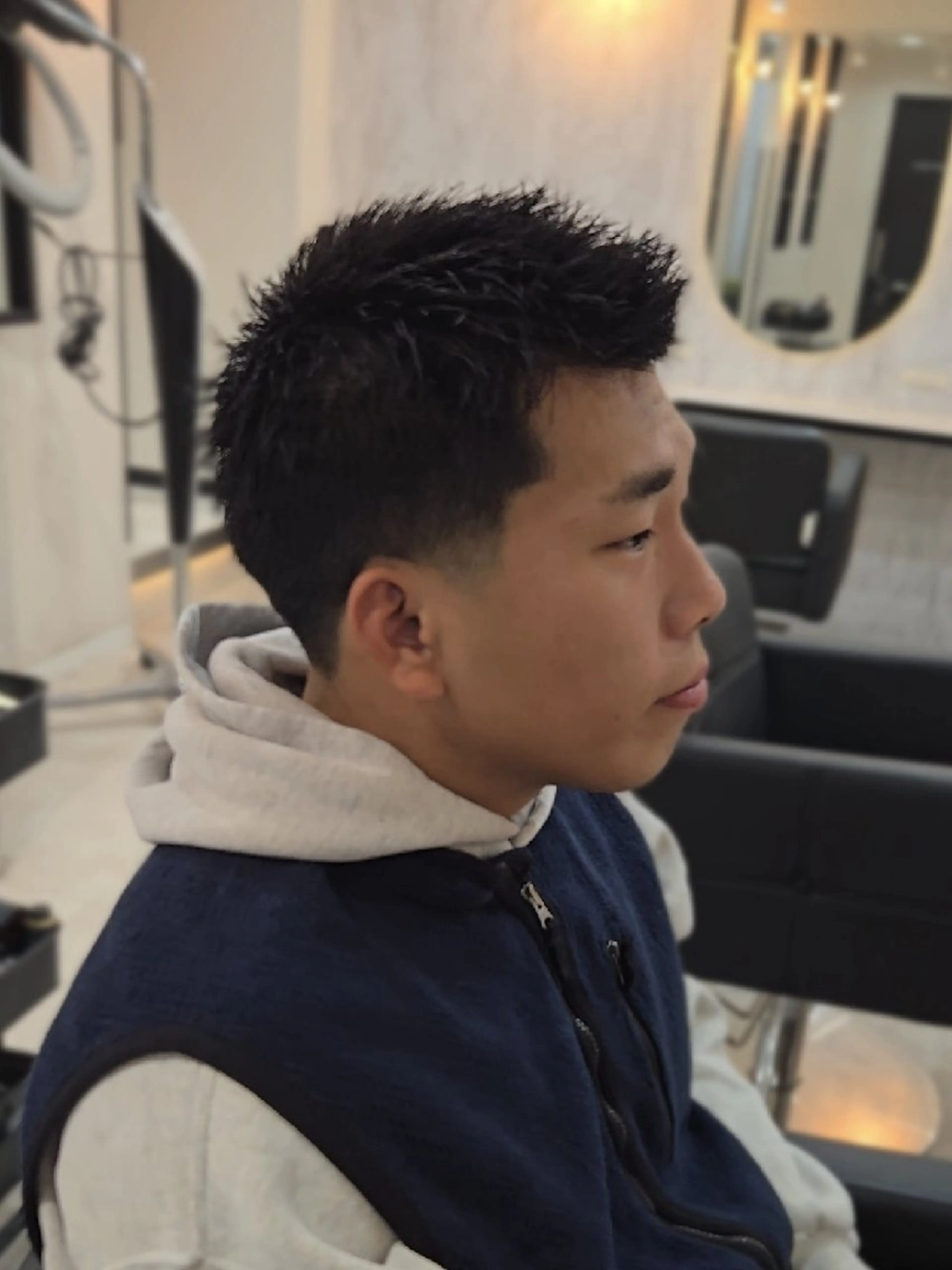 メンズ ショート フェードカット スパイキーショート ショートヘア カット ヘアセット Lapis 名古屋駅前店所属・LEN名古屋/パーマ 海外ヘア/メンズ特化のヘアスタイル