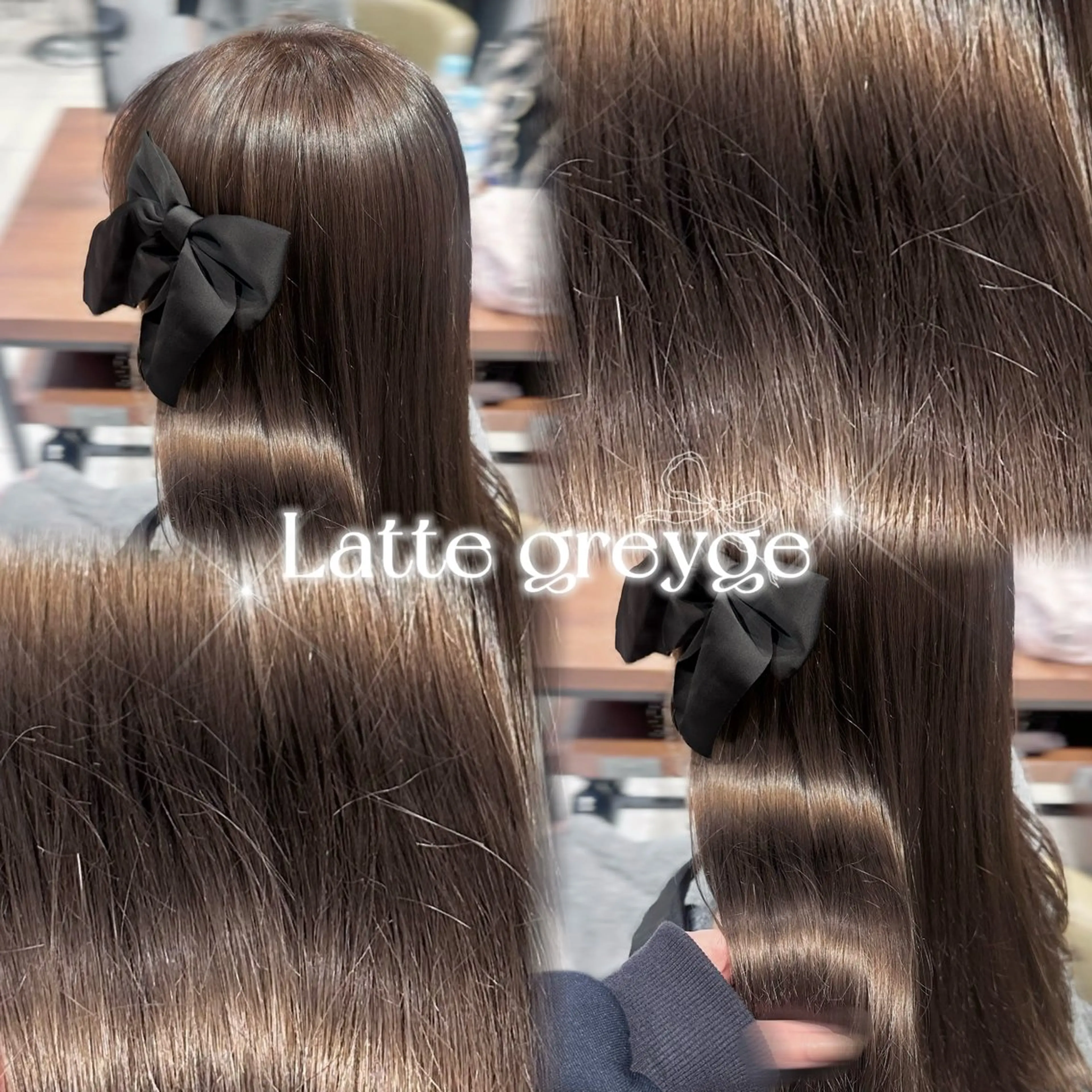 ロング カラー ブリーチ 透明感カラー グレージュ 韓国風/透明感 🎀𝑹𝒖𝒌𝒂のヘアスタイル