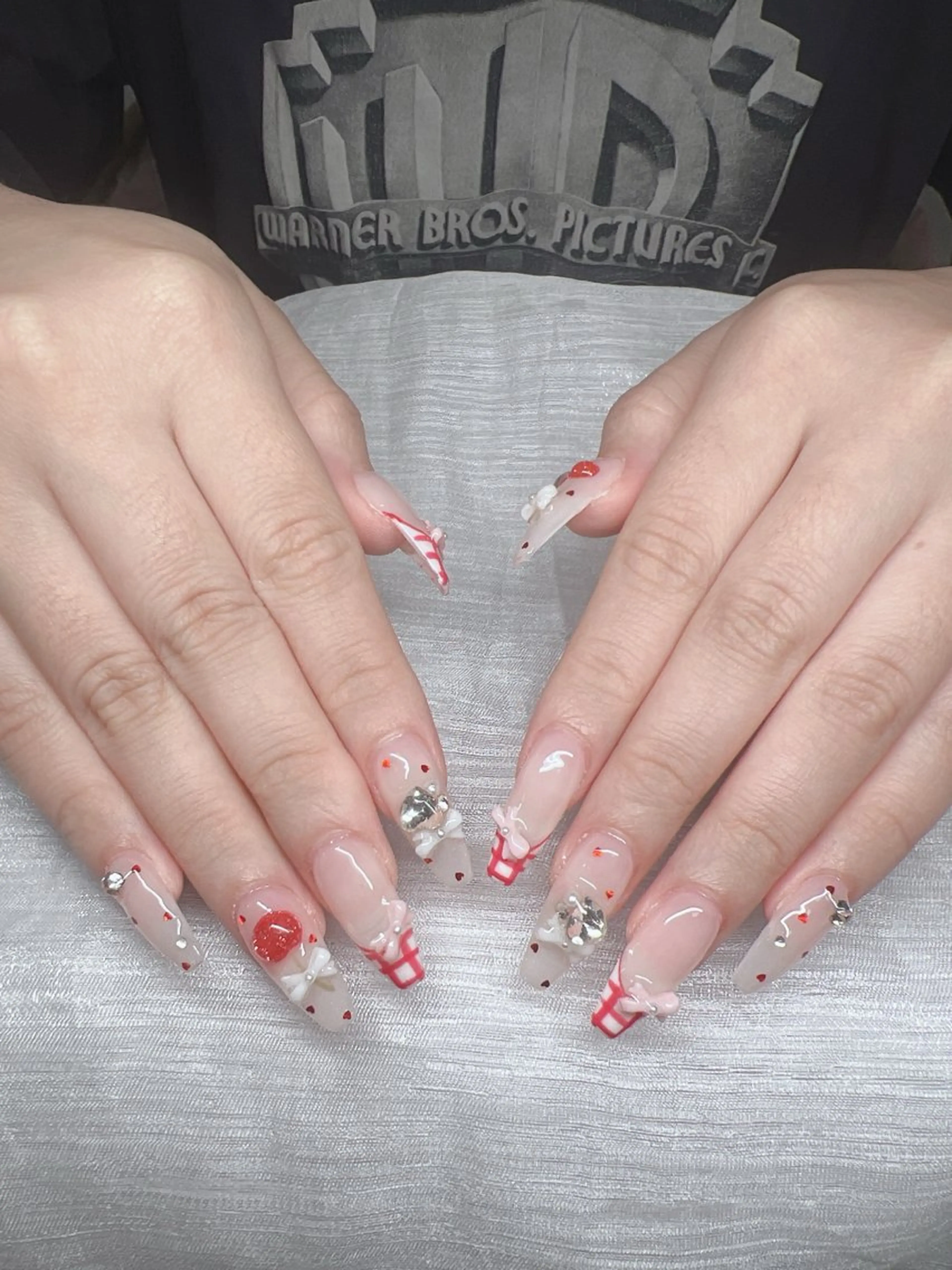 ネイル 長さ出し グラデーション キラキラネイル マグネットネイル ニュアンスネイル Lee Nails チップ長さだし専門店のネイルデザイン