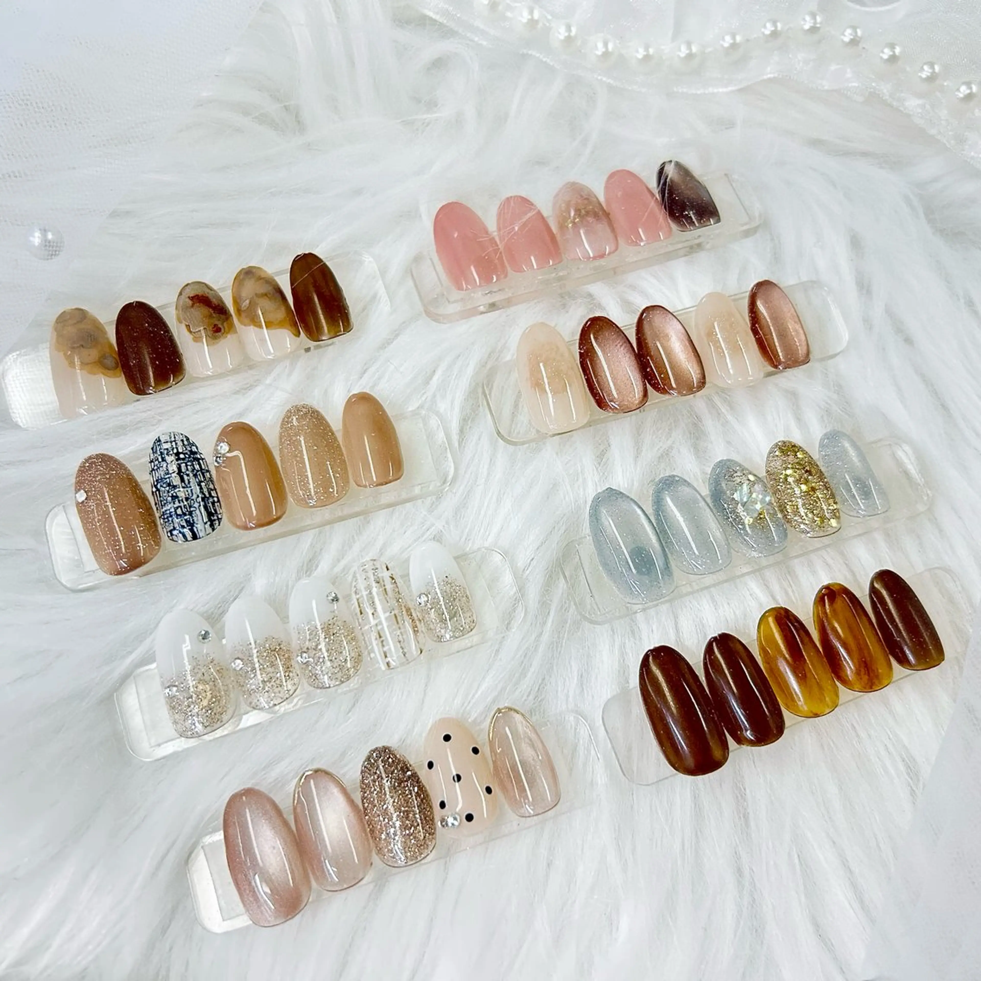 【今だけ🤎バレンタインネイルも🧸🎀🍫】季節限定デザイン定額ネイル《オフケア込》の写真