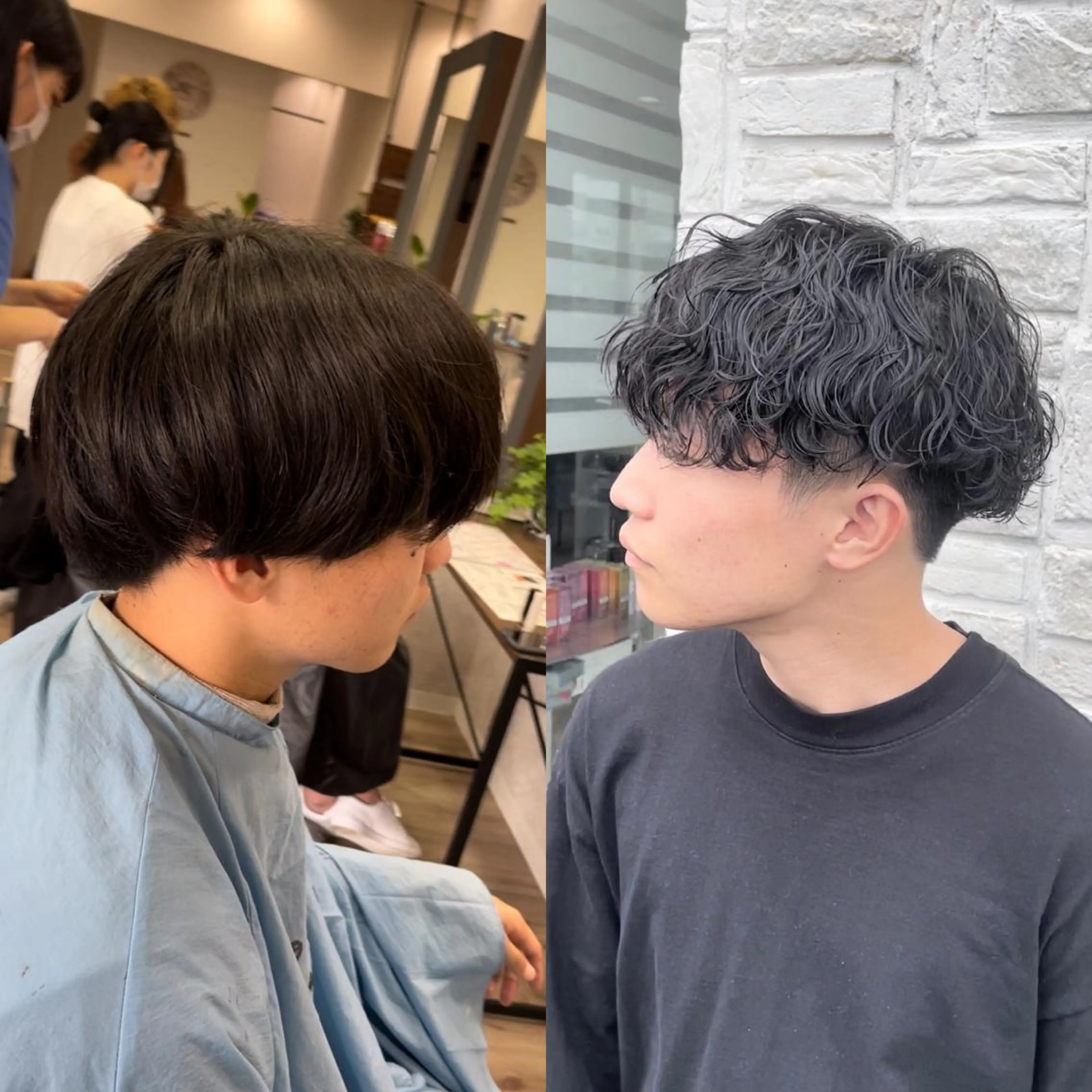 パーマ メンズ 波巻きパーマ カット パーマ アタ ムのヘアスタイル