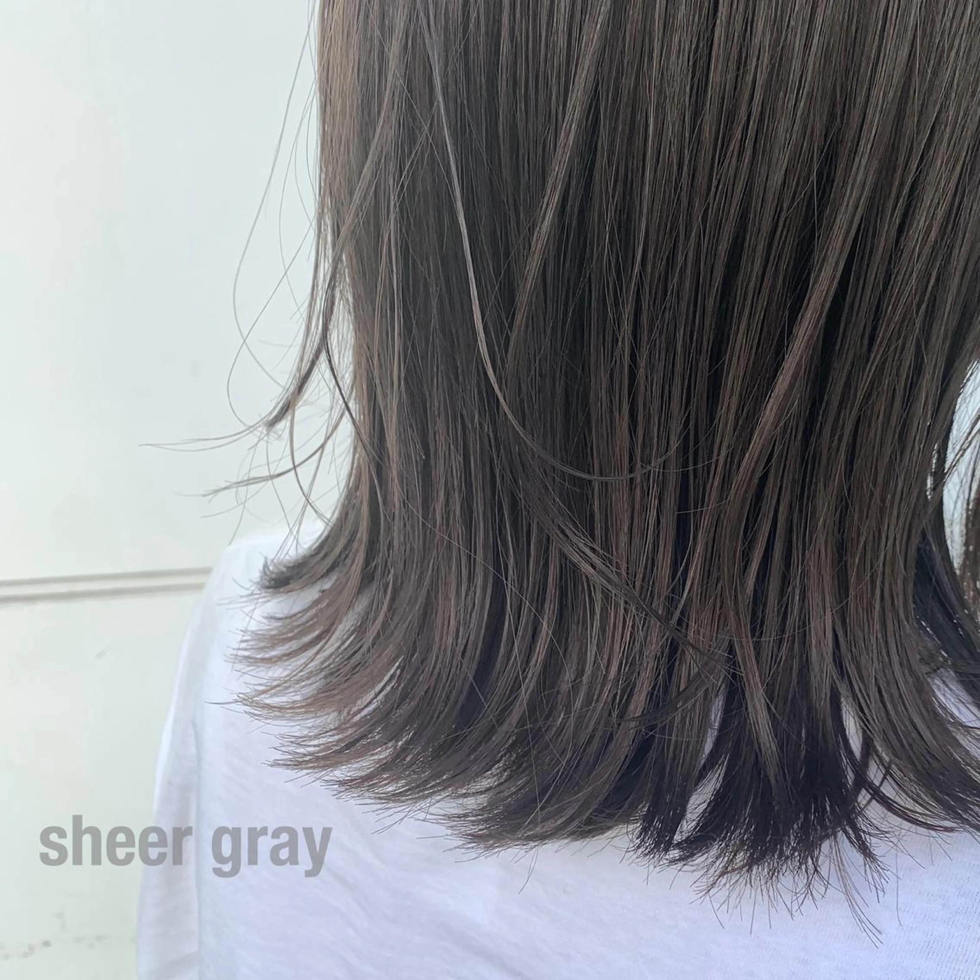 ミディアム カラー グレージュ シアーグレージュ RINA🧤 デザインとボブのヘアスタイル