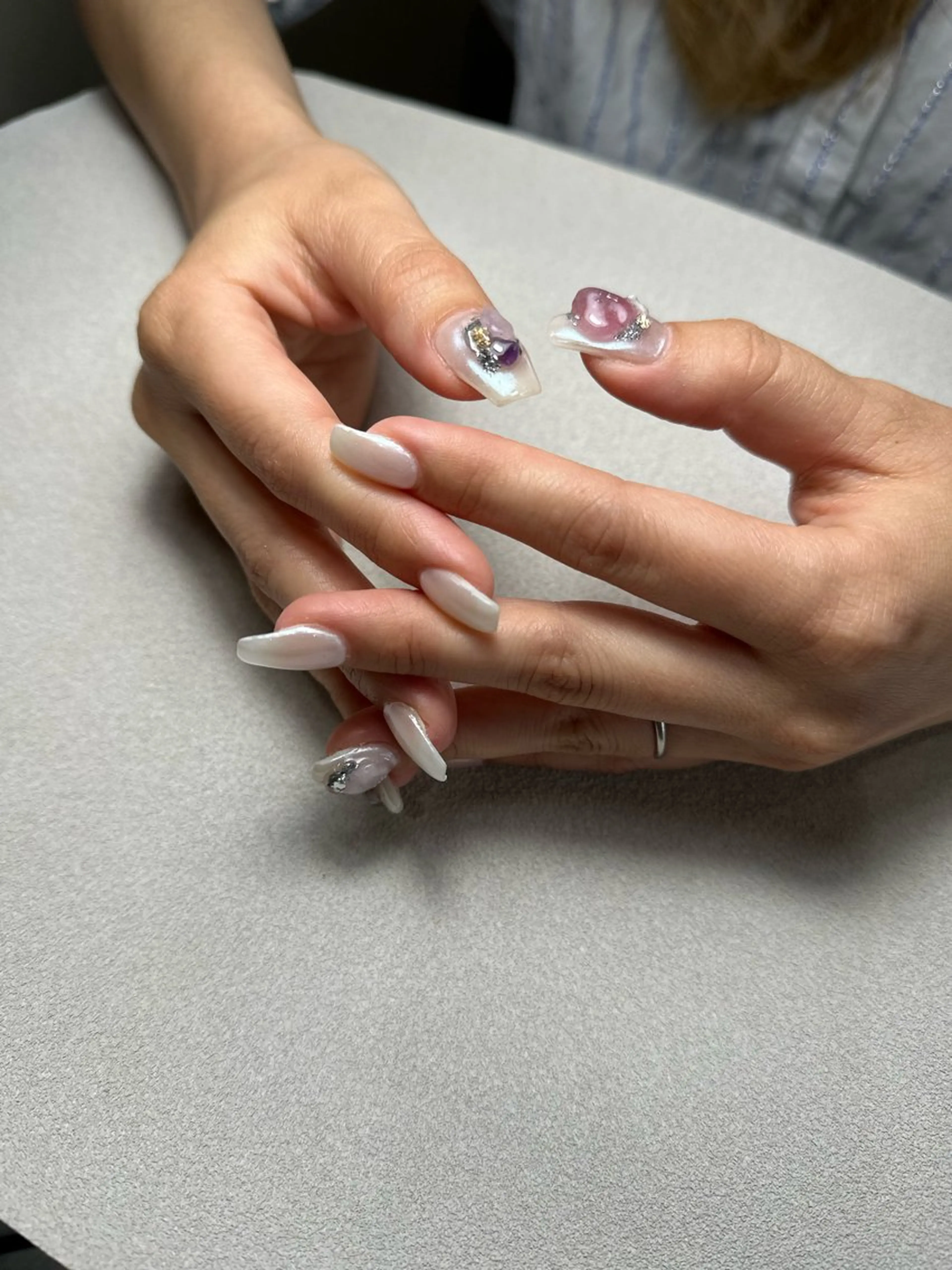 ネイル ミラーネイル ハンドネイル megu_ kanoanailのネイルデザイン