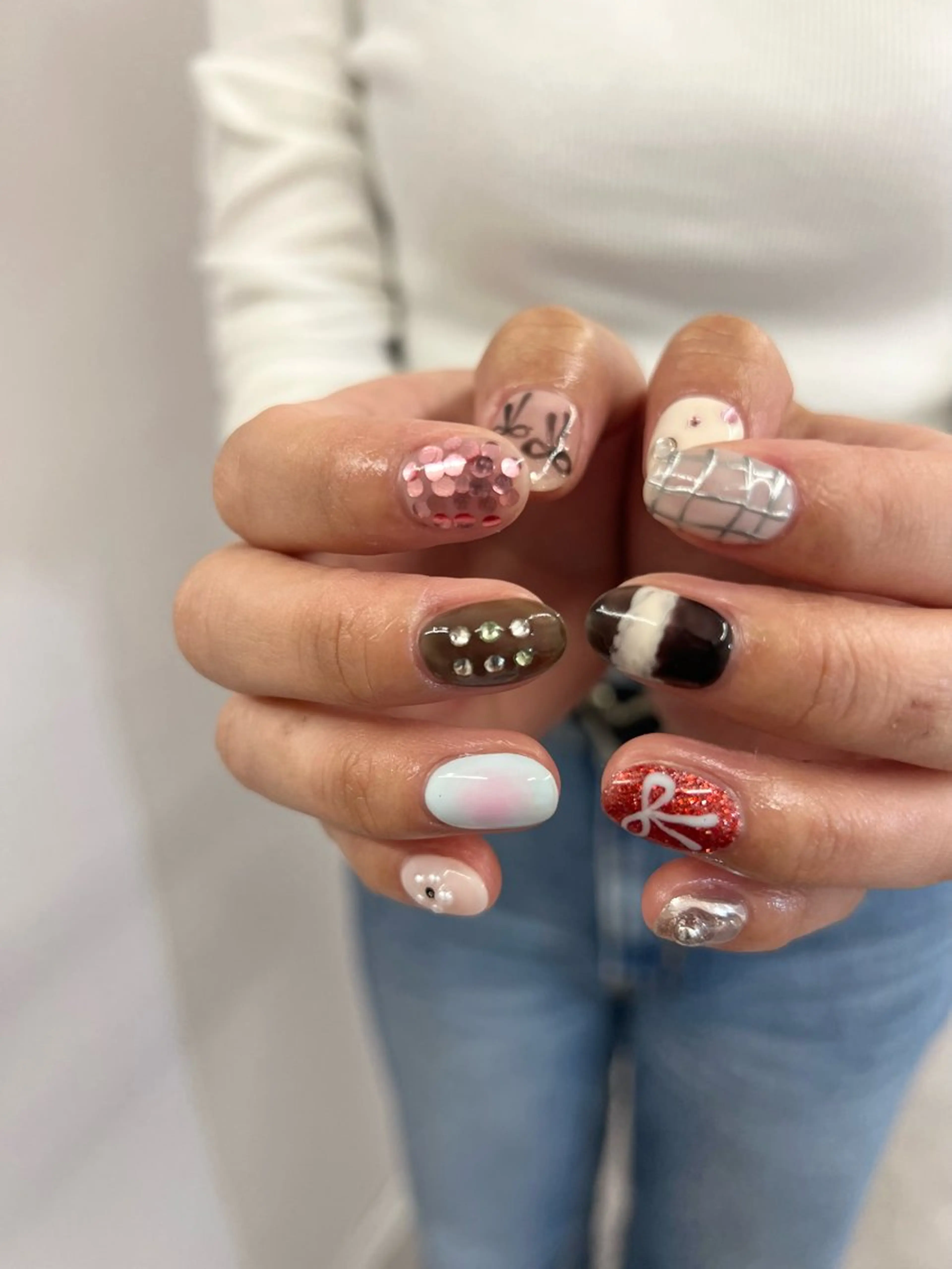 ネイル チークネイル ジェルネイル マグネットネイル ニュアンスネイル パラジェル ハンドネイル ハンドケア Bana_ Nailのネイルデザイン
