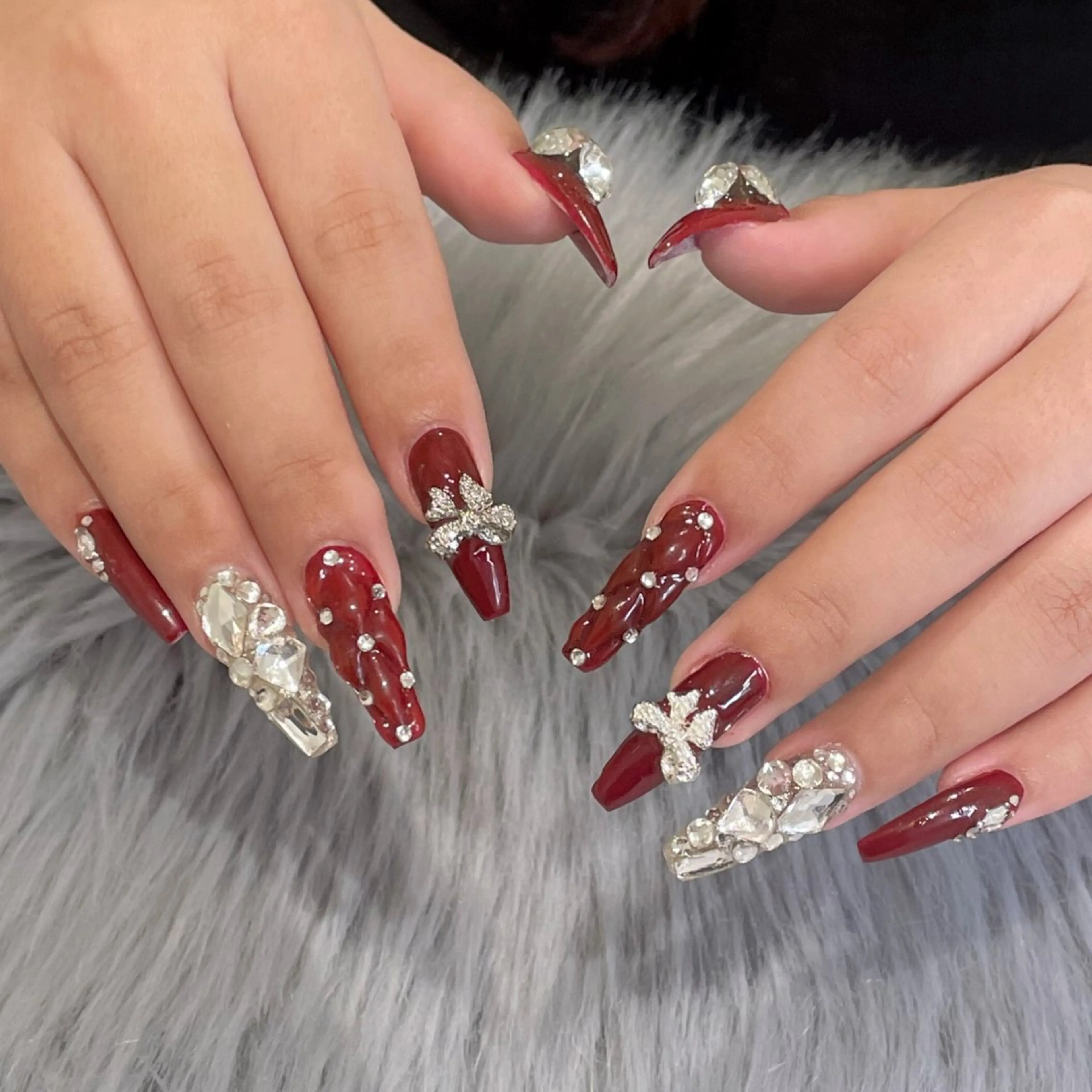 ネイル ロングネイル ハンドネイル RICO NAIL所属・RICO Nail パーツつけ放題🌈のネイルデザイン