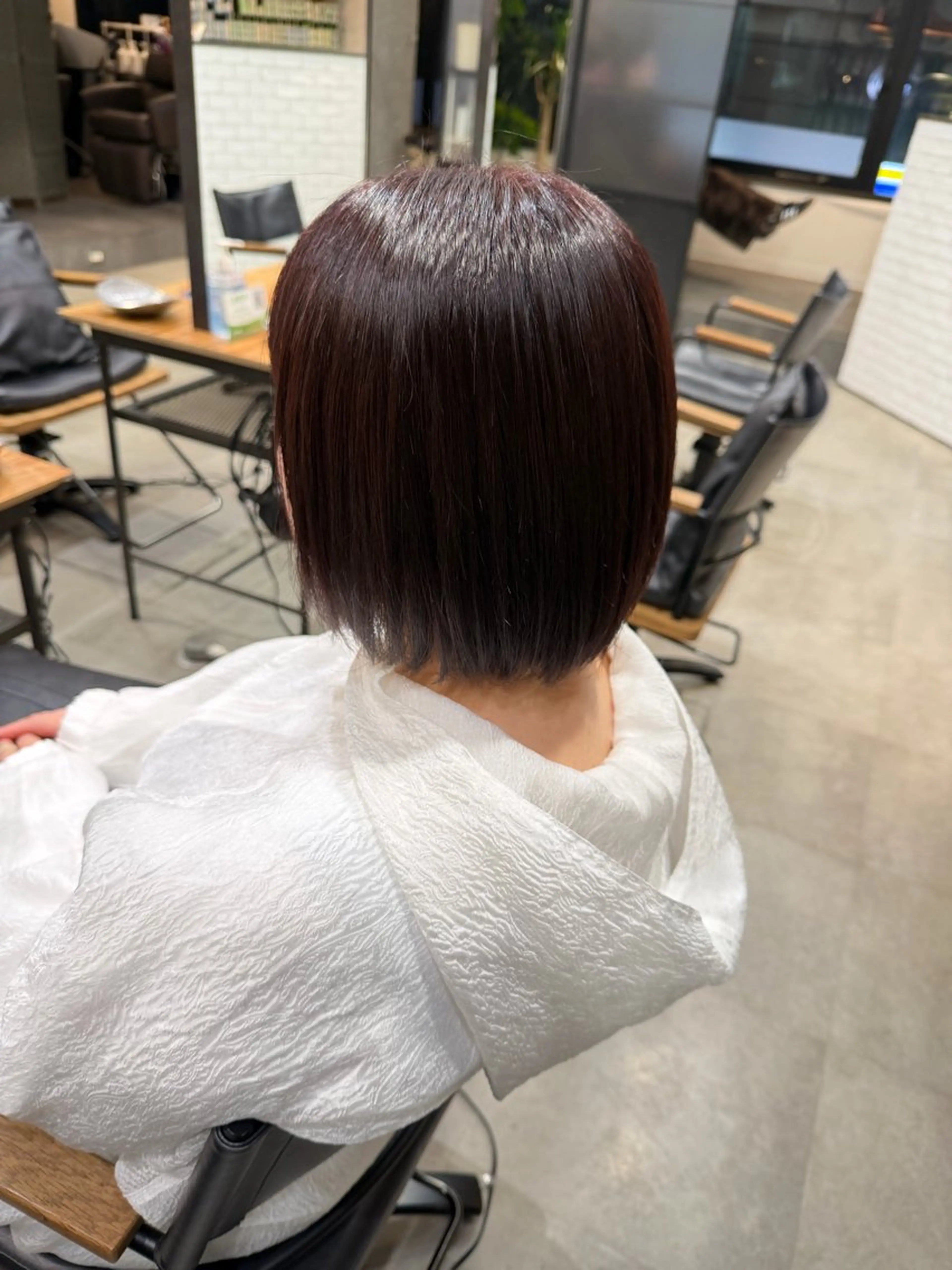 ショート カット ヘアカラー トリートメント hair make MEUZ所属・アサノハルカ🐈‍⬛ 縮毛矯正/パーマのヘアスタイル