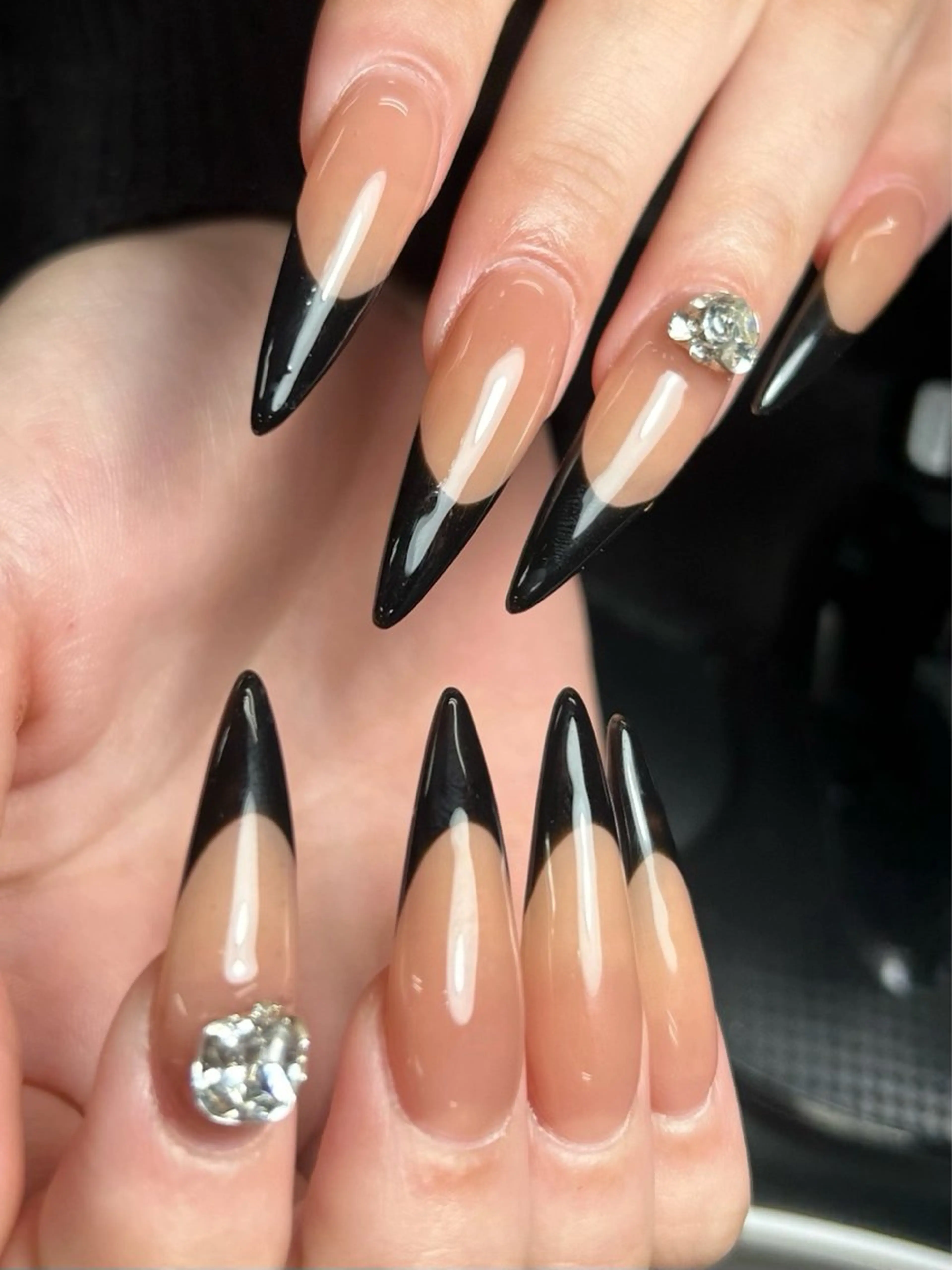 ネイル 韓国ネイル 持ち込み ニュアンスネイル ネイルチップ 冬ネイル RINN ANA.CHUOのネイルデザイン