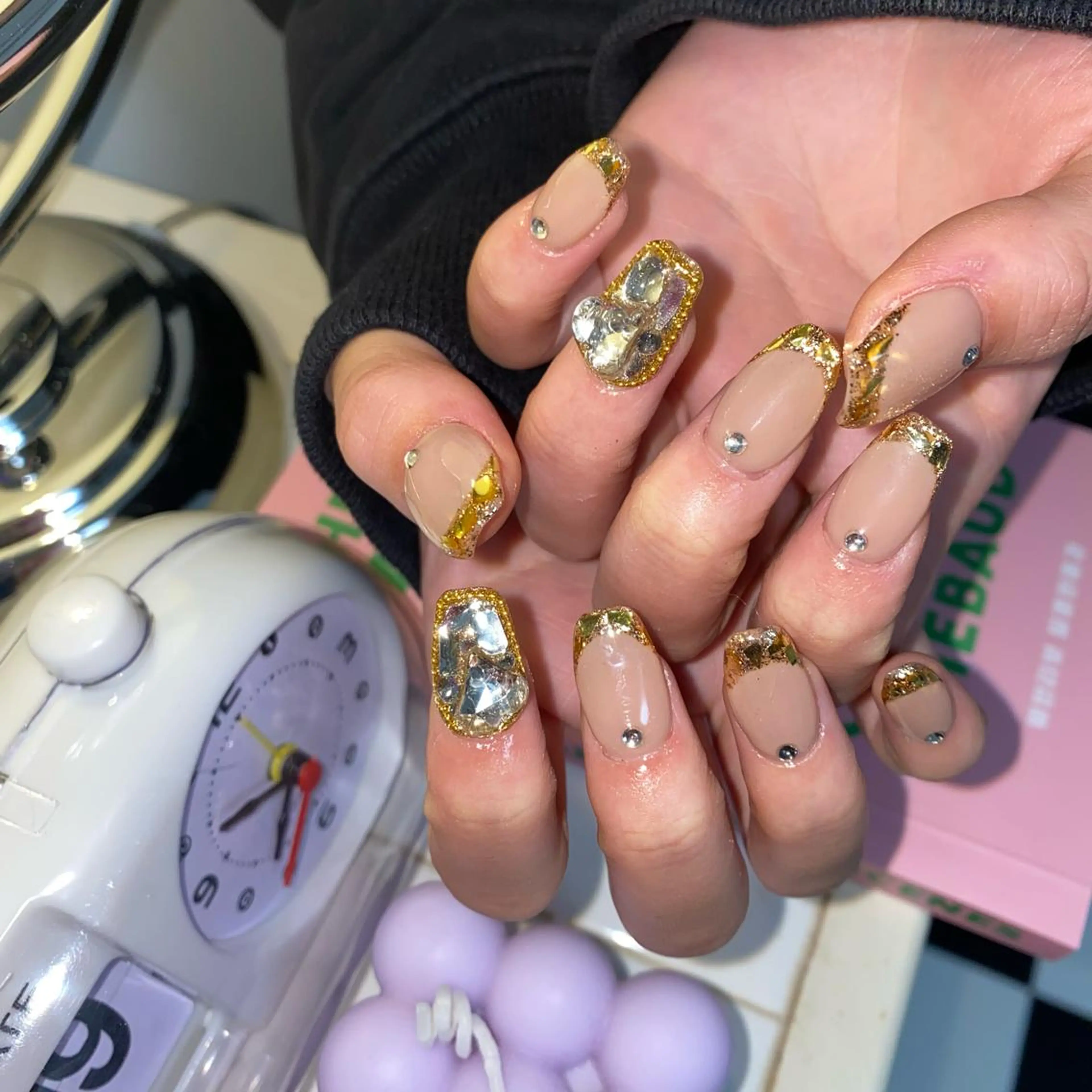 ネイル アートネイル オーロラネイル フレンチネイル 氷ネイル・うるうるネイル マグネットネイル ハンドネイル Nail by Licorneのネイルデザイン