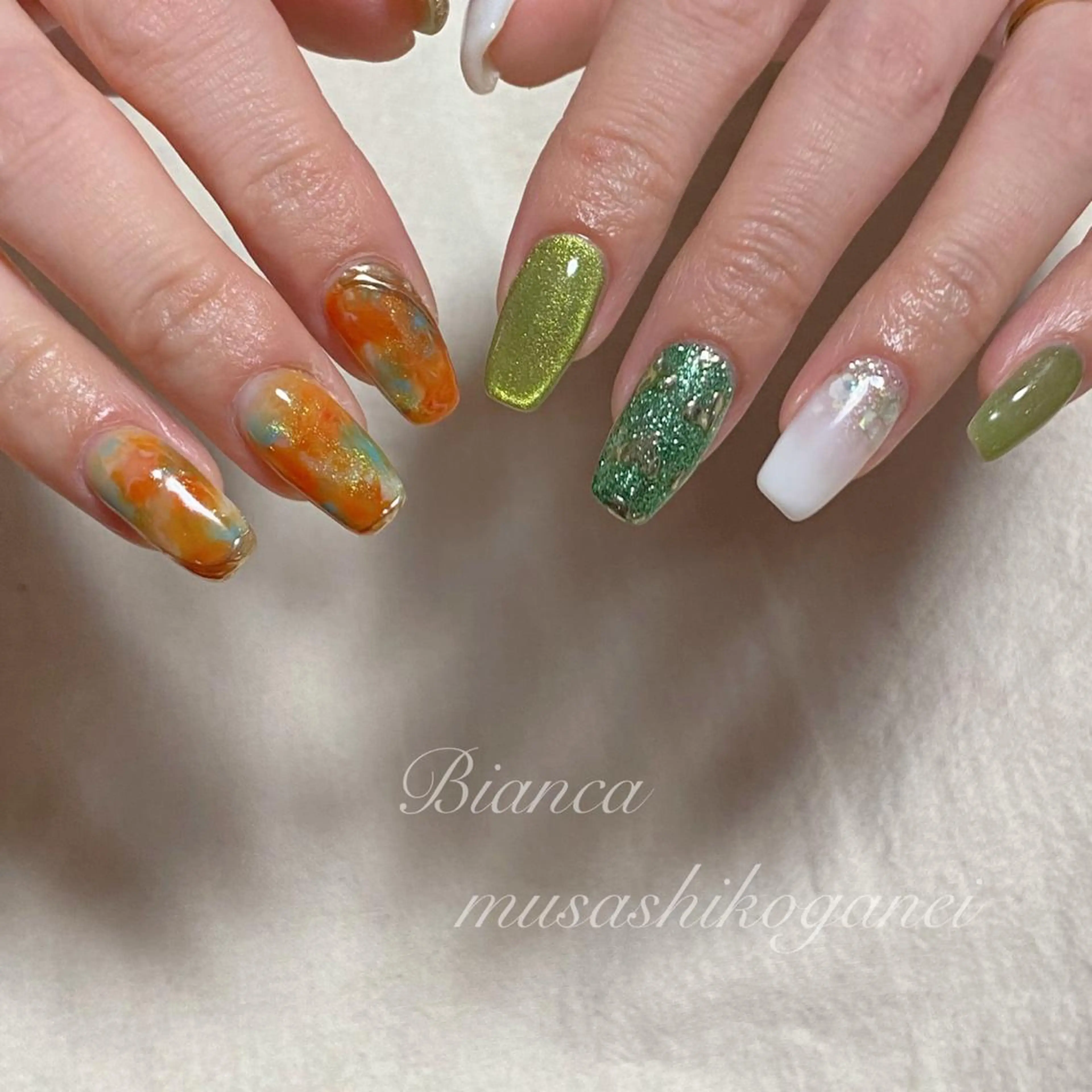 ネイル ハンドネイル Bianca 武蔵小金井　しぎはらのネイルデザイン