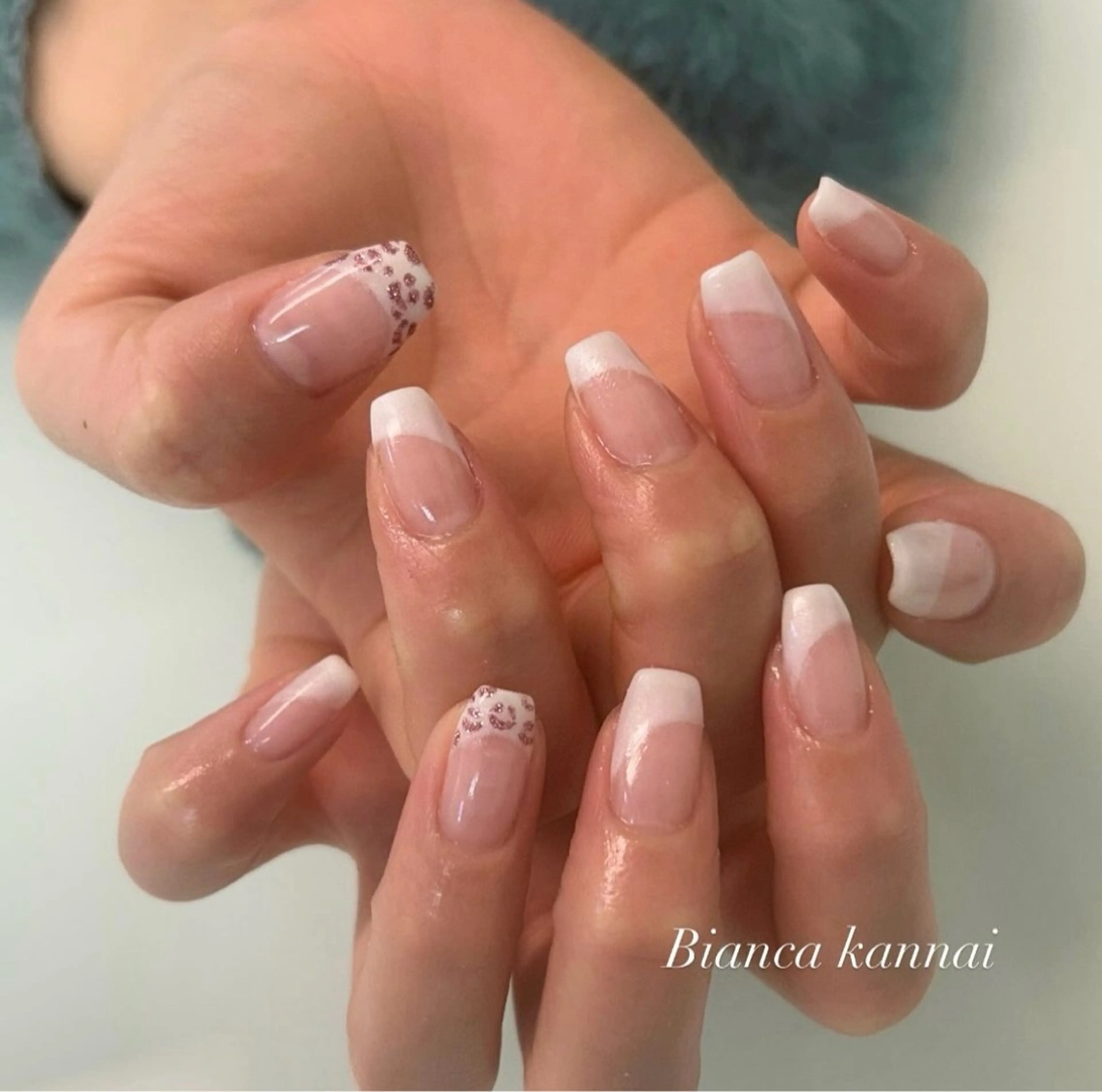 ネイル アートネイル フレンチネイル Bianca関内 USUI🐢のネイルデザイン