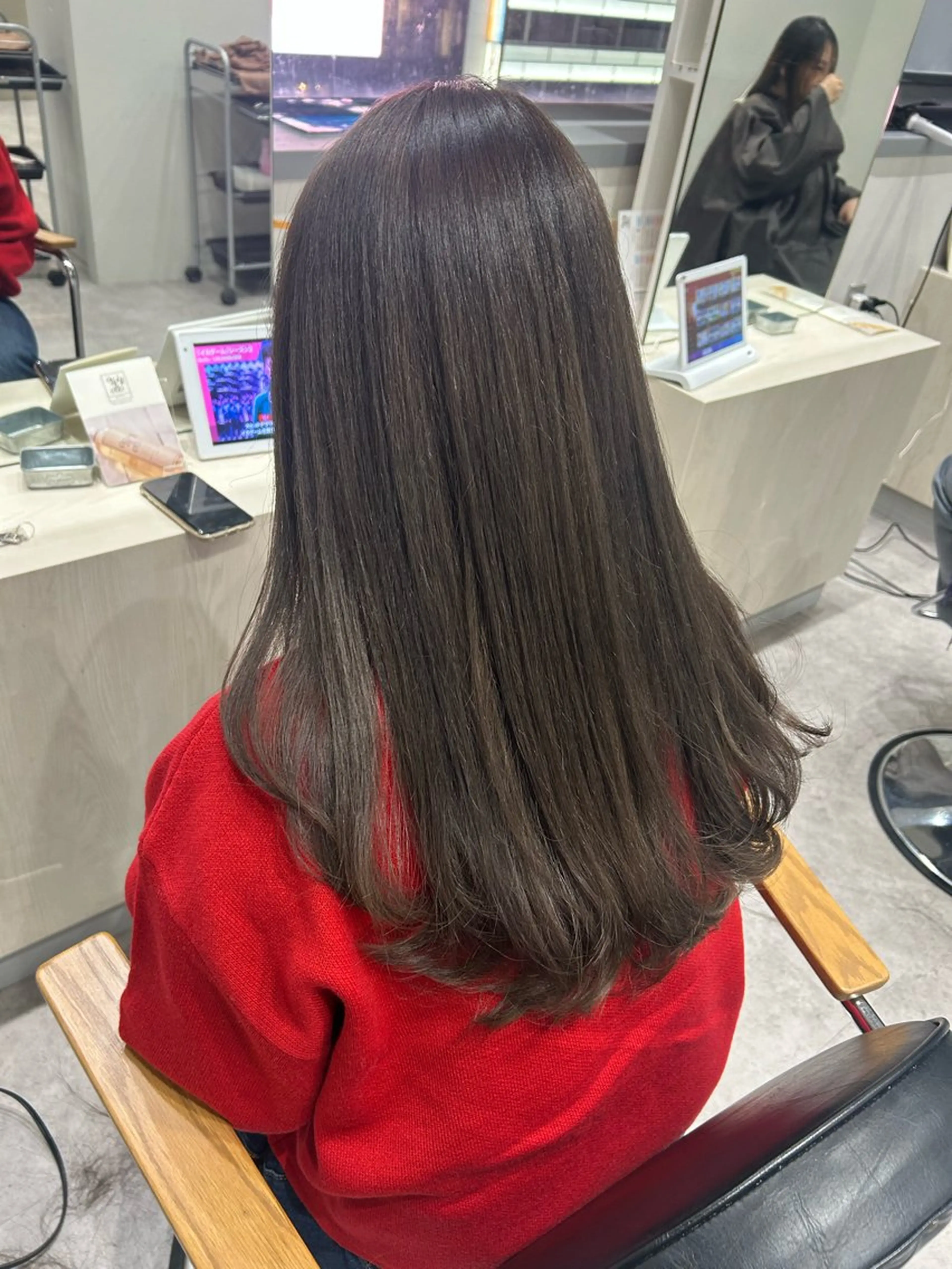 セミロング カラー ヘアアレンジ ベージュカラー レイヤーカット カット ヘアカラー ボブ /ニュアンス/ satomi🧸💖のヘアスタイル