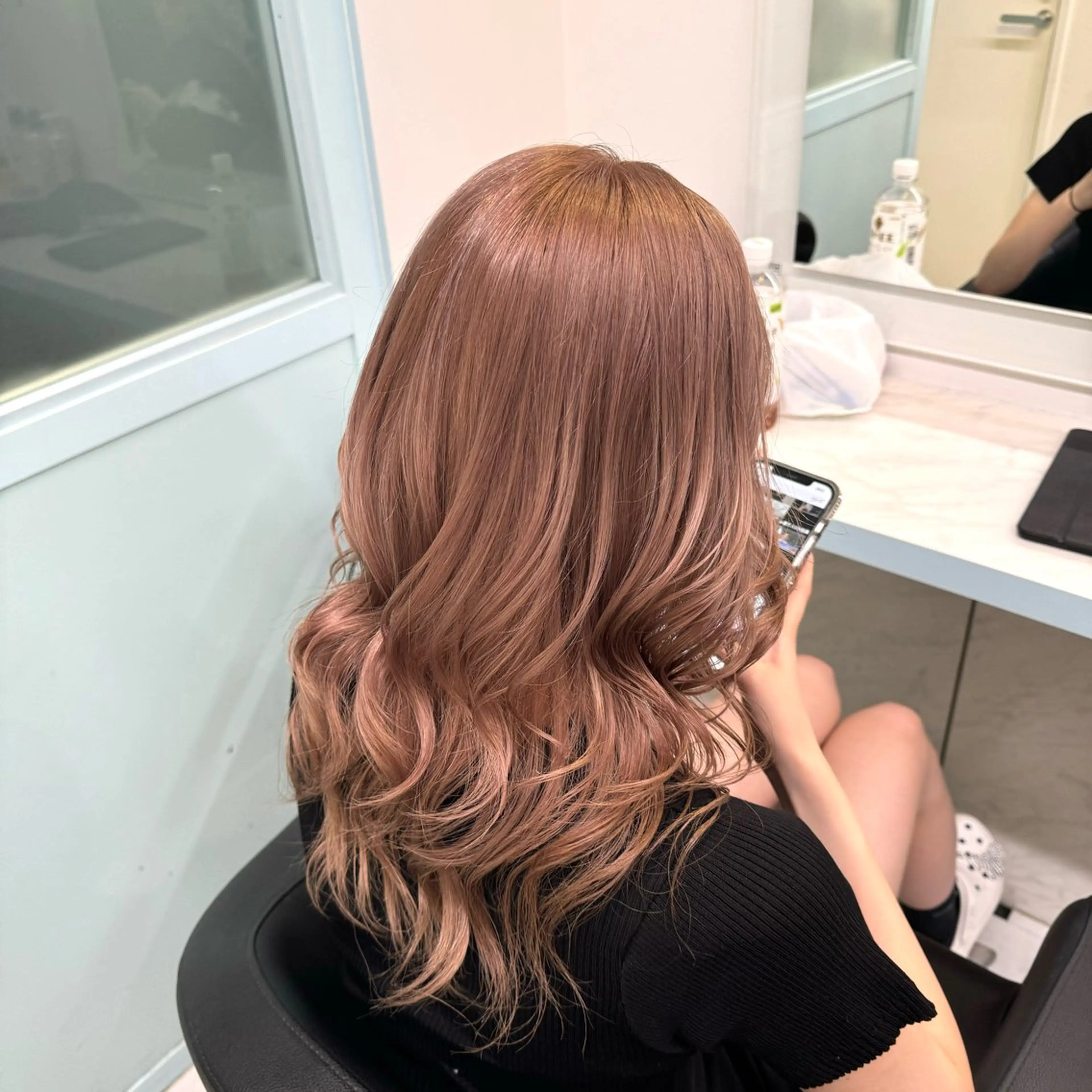 セミロング カラー 暖色🩷透明感カラー ♡Maika♡のヘアスタイル