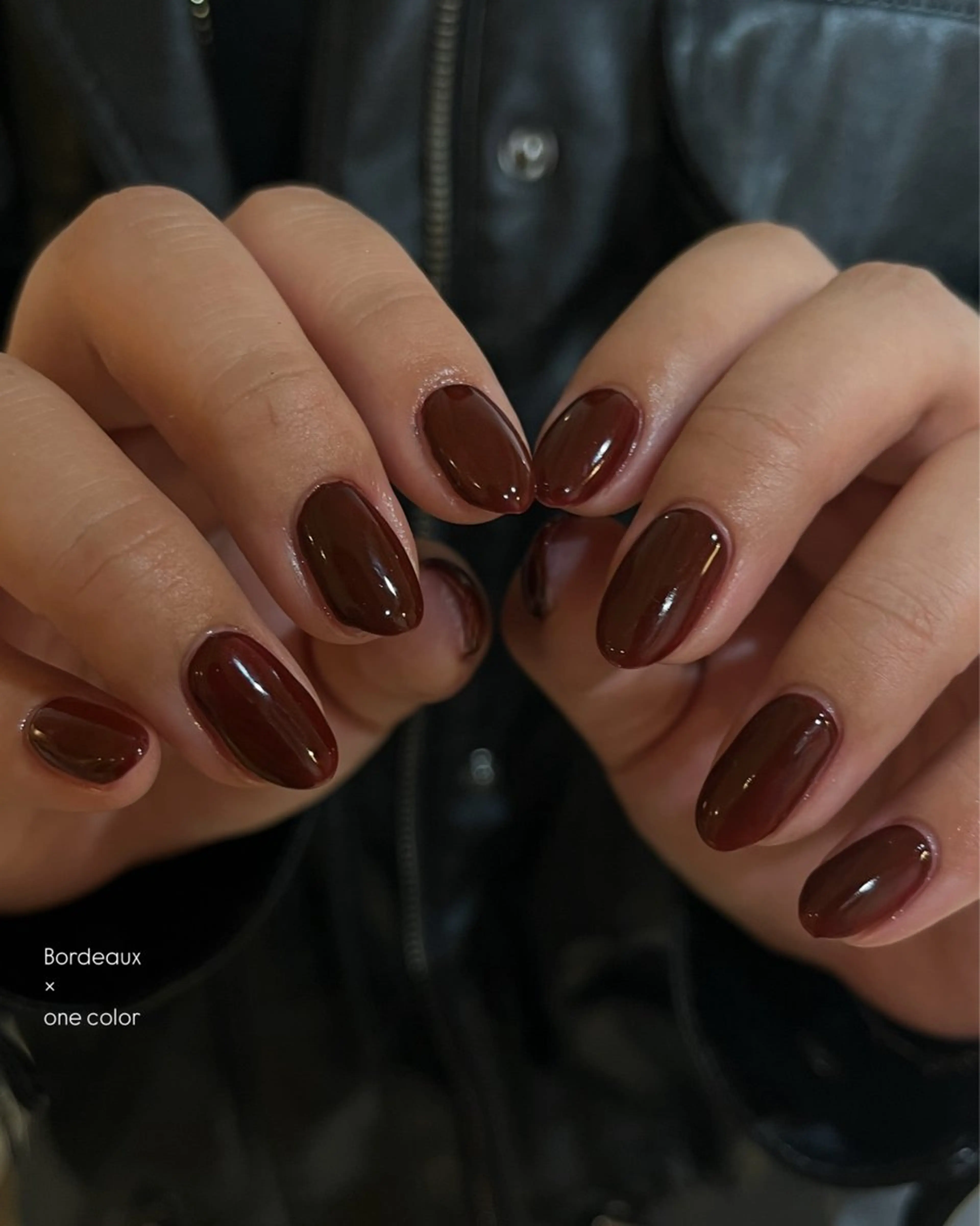 ネイル ボルドー ハンドネイル 𝗿𝗶𝗰𝗼 ˎˊ˗のネイルデザイン