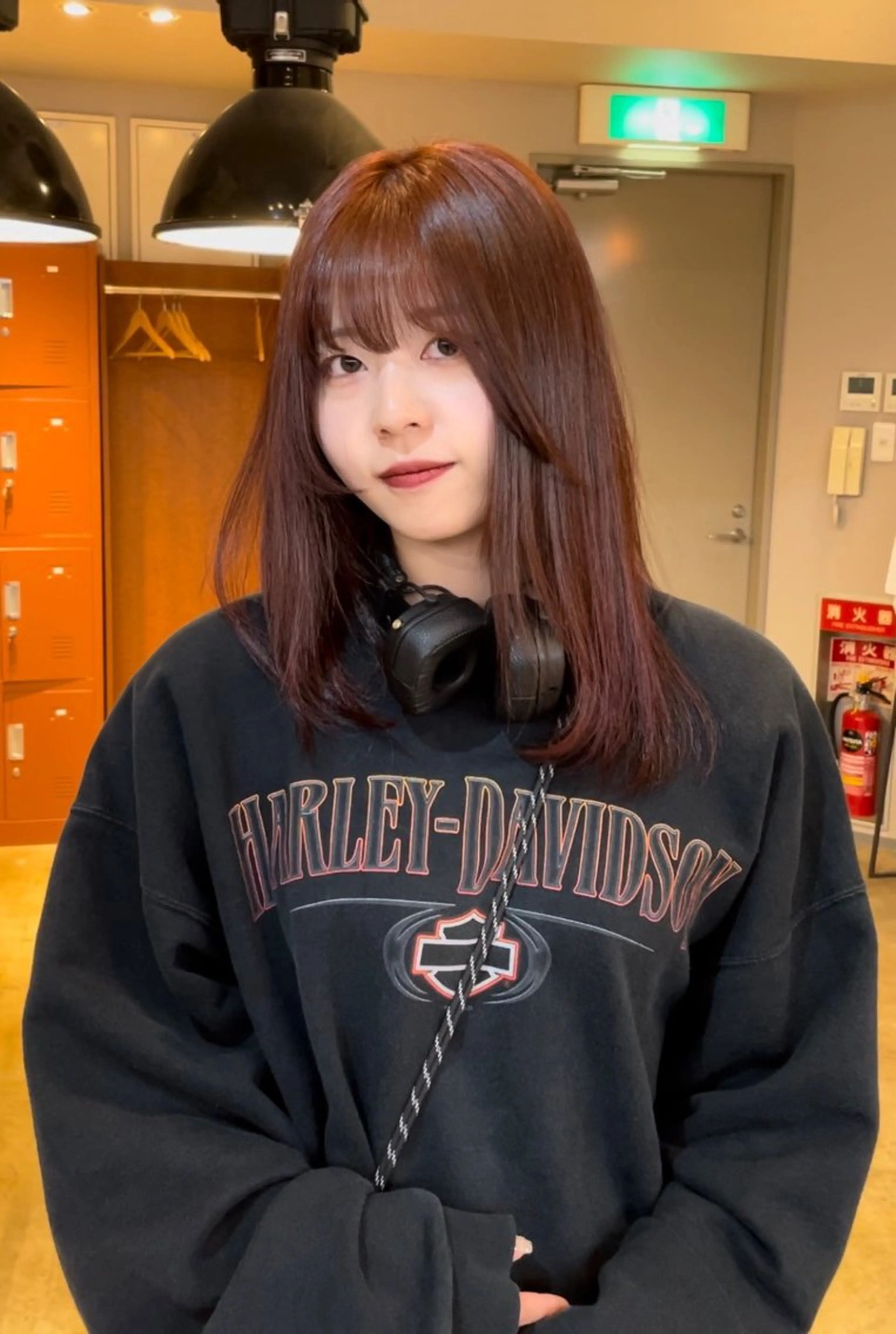 ロング カラー ブリーチ ボルドーカラー ダブルカラー ブリーチなしカラー ヘアカラー ブリーチ矯正/ ブリーチ特化mikaのヘアスタイル