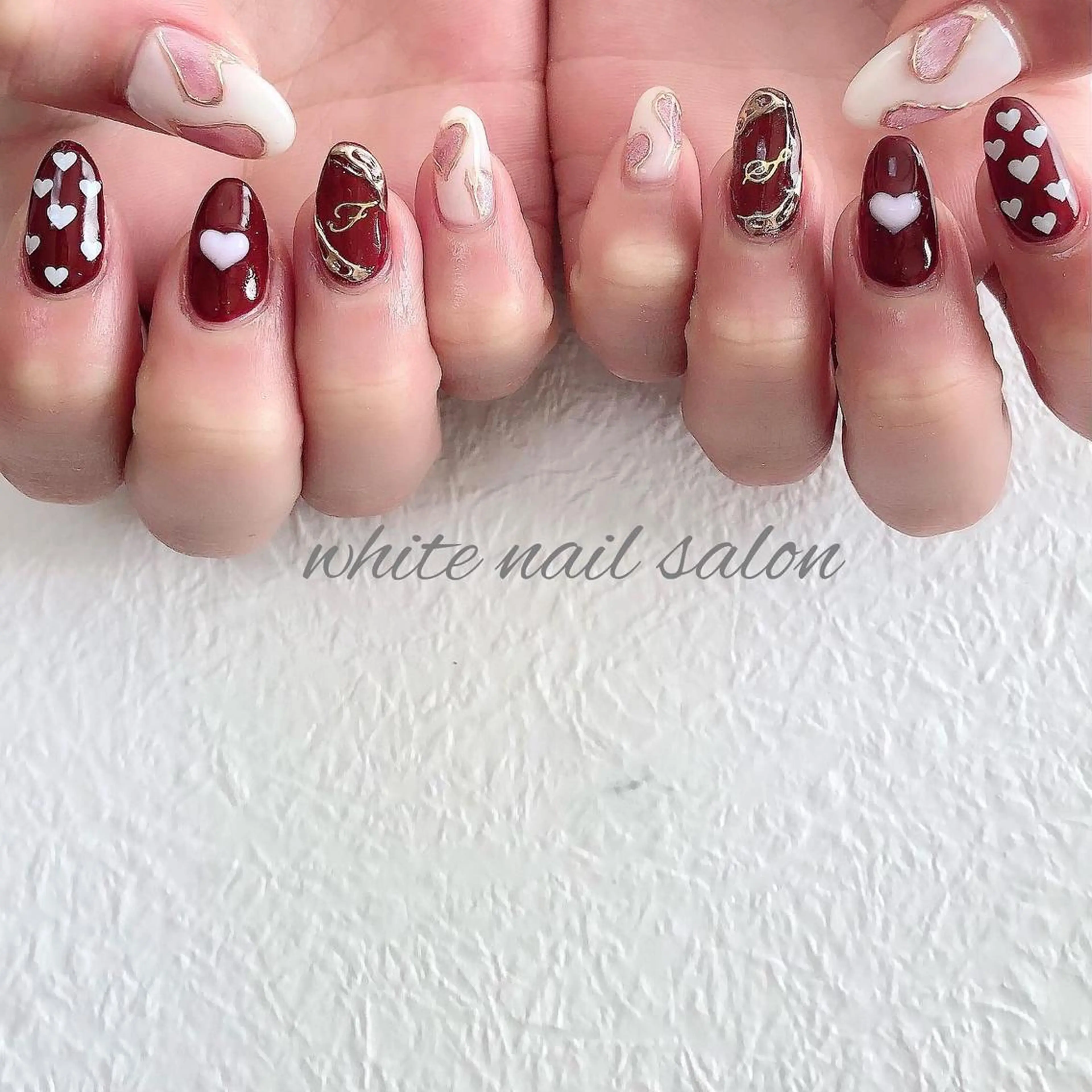 ネイル ジェルネイル ハードジェル 持ち込み ソフトジェル ハンドネイル white nail salonのネイルデザイン