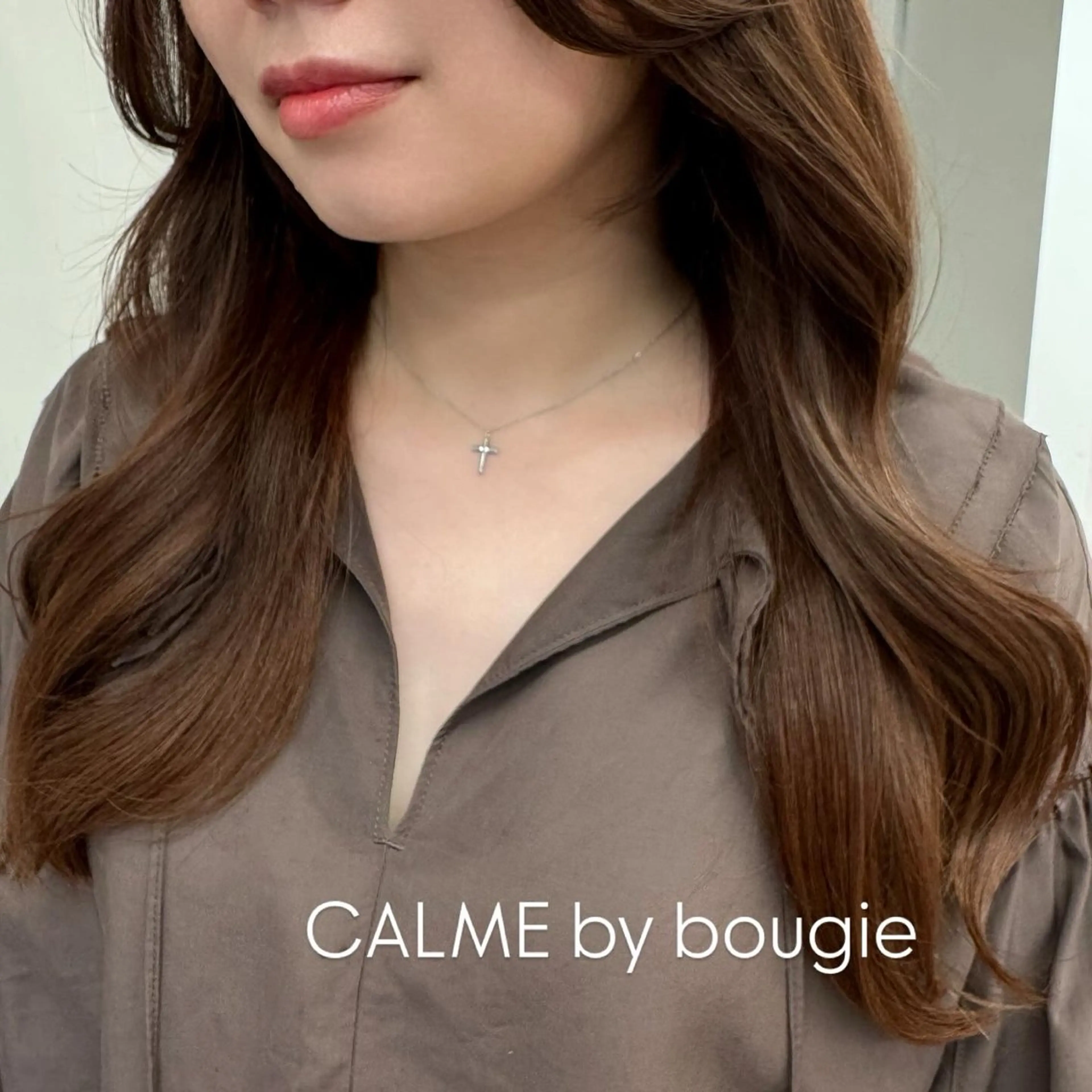 ロング 髪質改善 韓国風ヘア レイヤーカット ワンホンレイヤー ワンホンヘア CALME  by bougie ENAのヘアスタイル