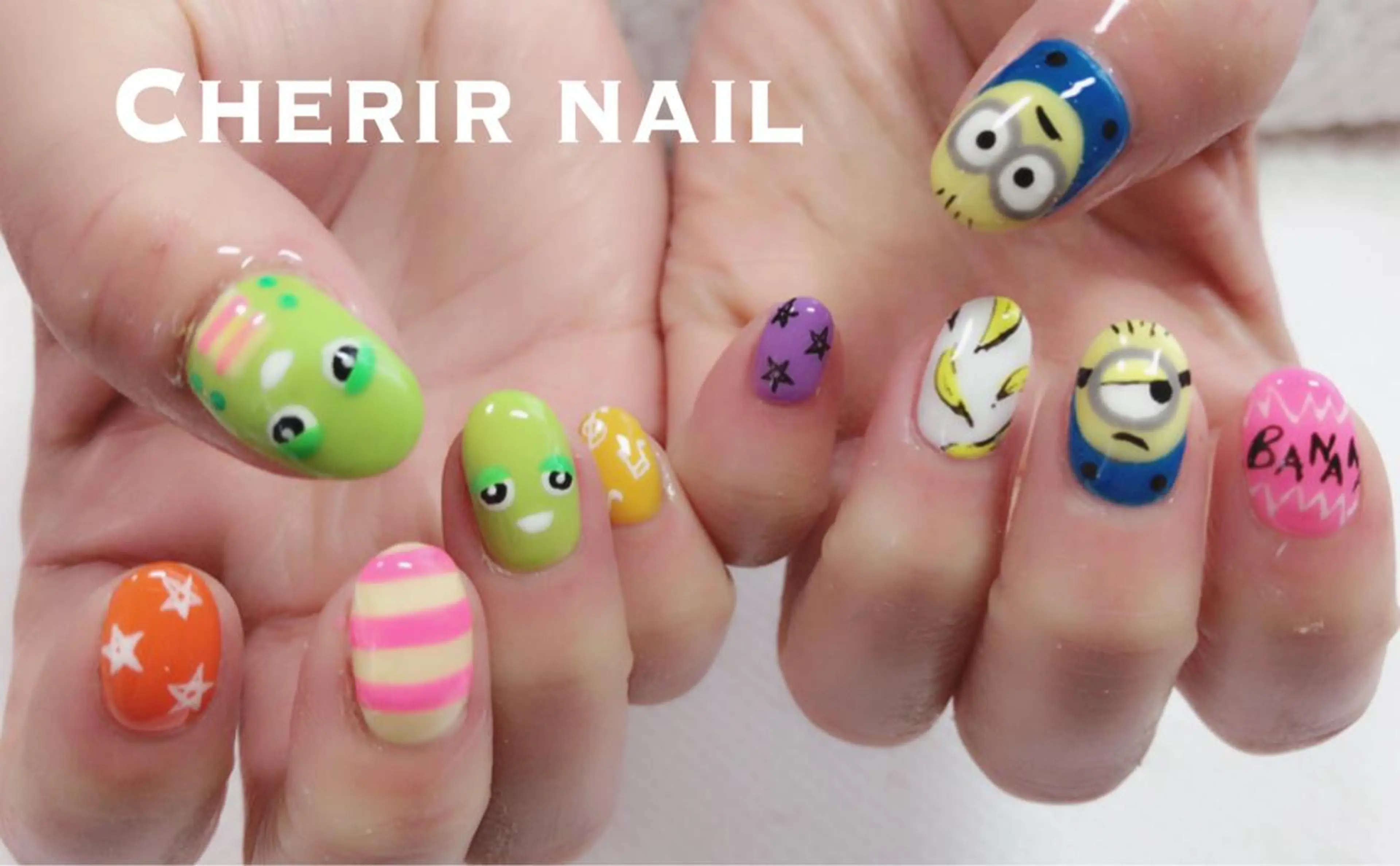 ネイル アートネイル ボーダー ハンドネイル Cherirnail kaoriのネイルデザイン