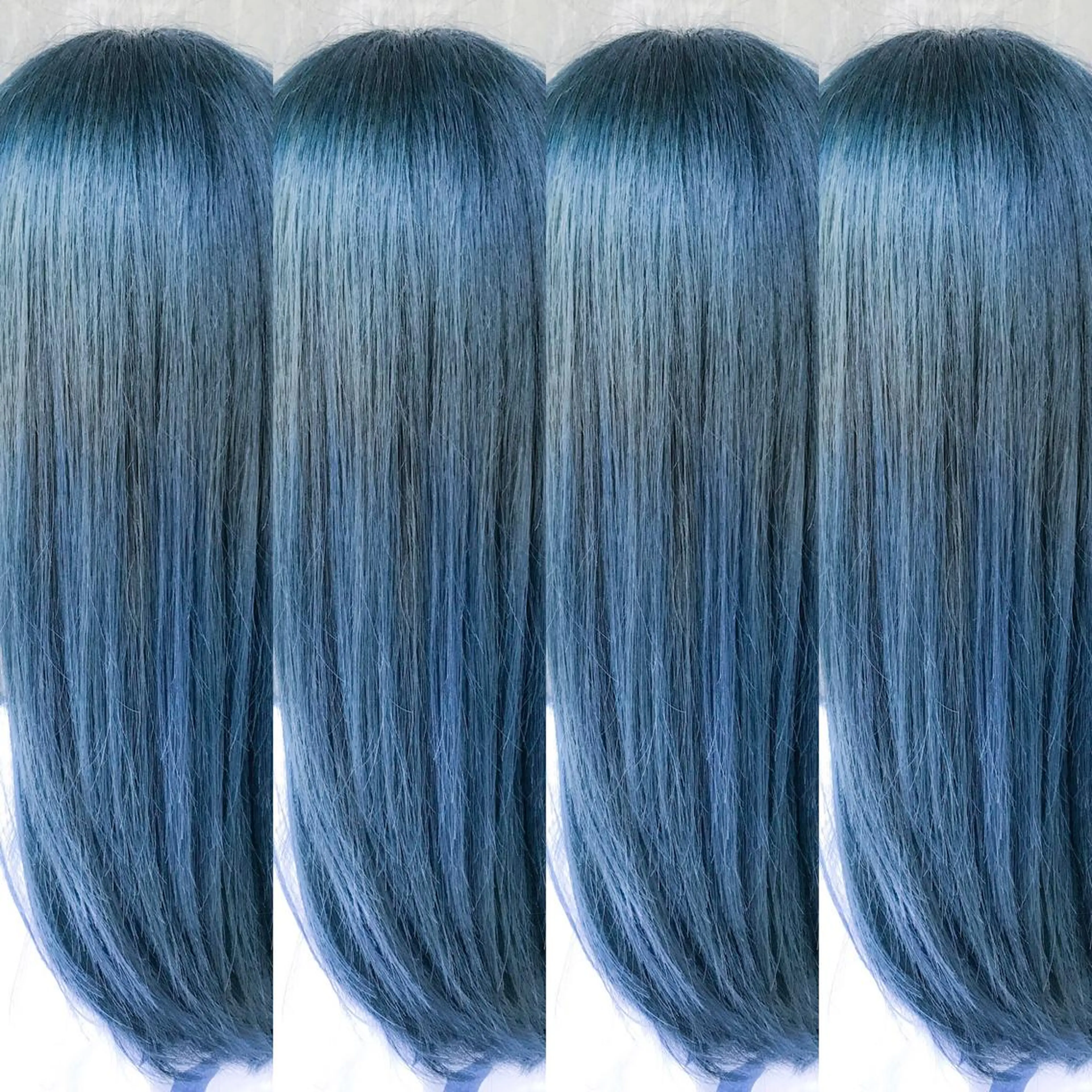 セミロング カラー ヘアアレンジ ブルーカラー 代官山/恵比寿所属・髪質改善/縮毛矯正 専門　代官山/恵比寿のヘアスタイル