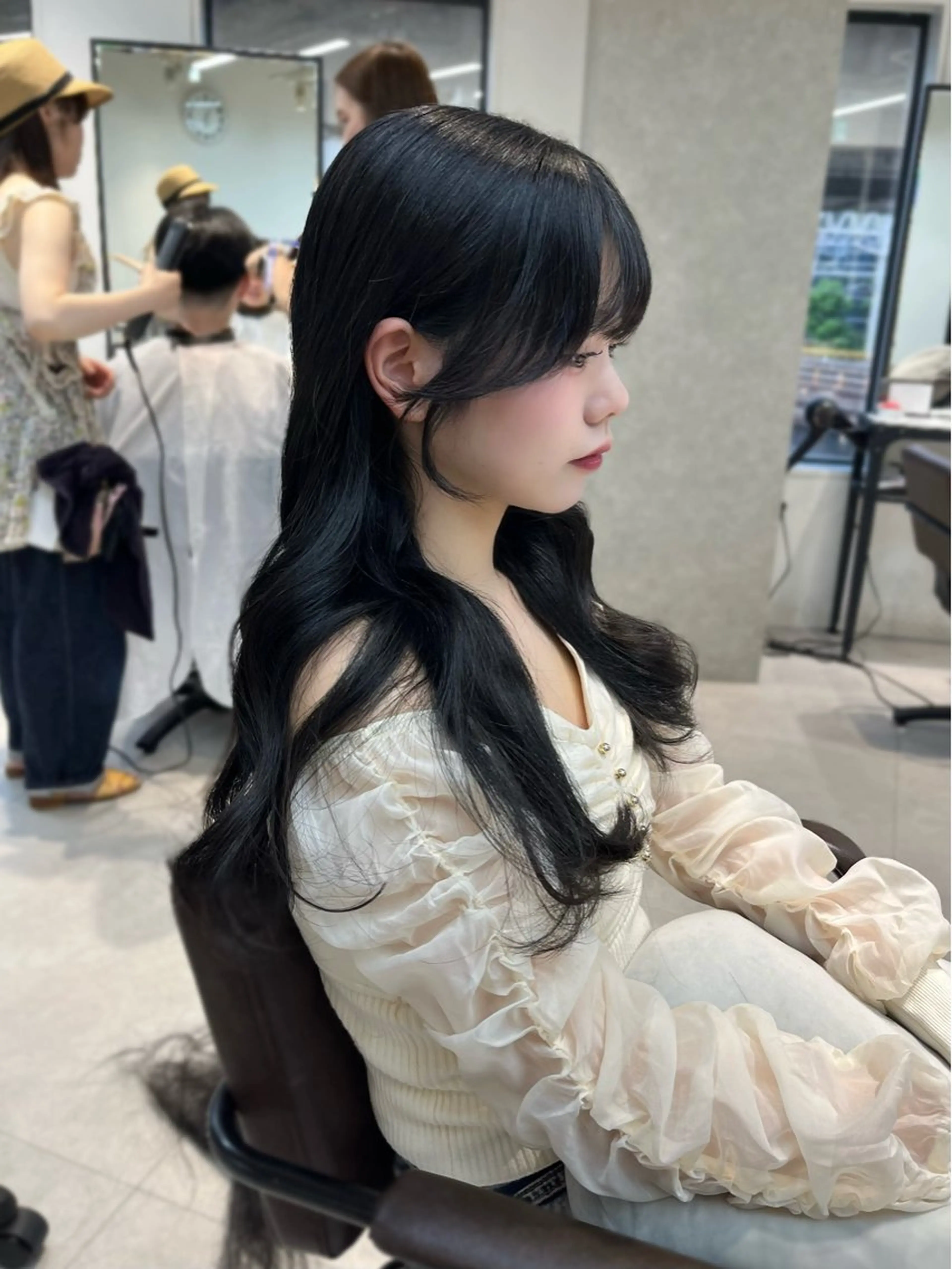 カラー ヘアアレンジ カット ヘアカラー 似合わせ顔まわり カット💛森尾真由美のヘアスタイル