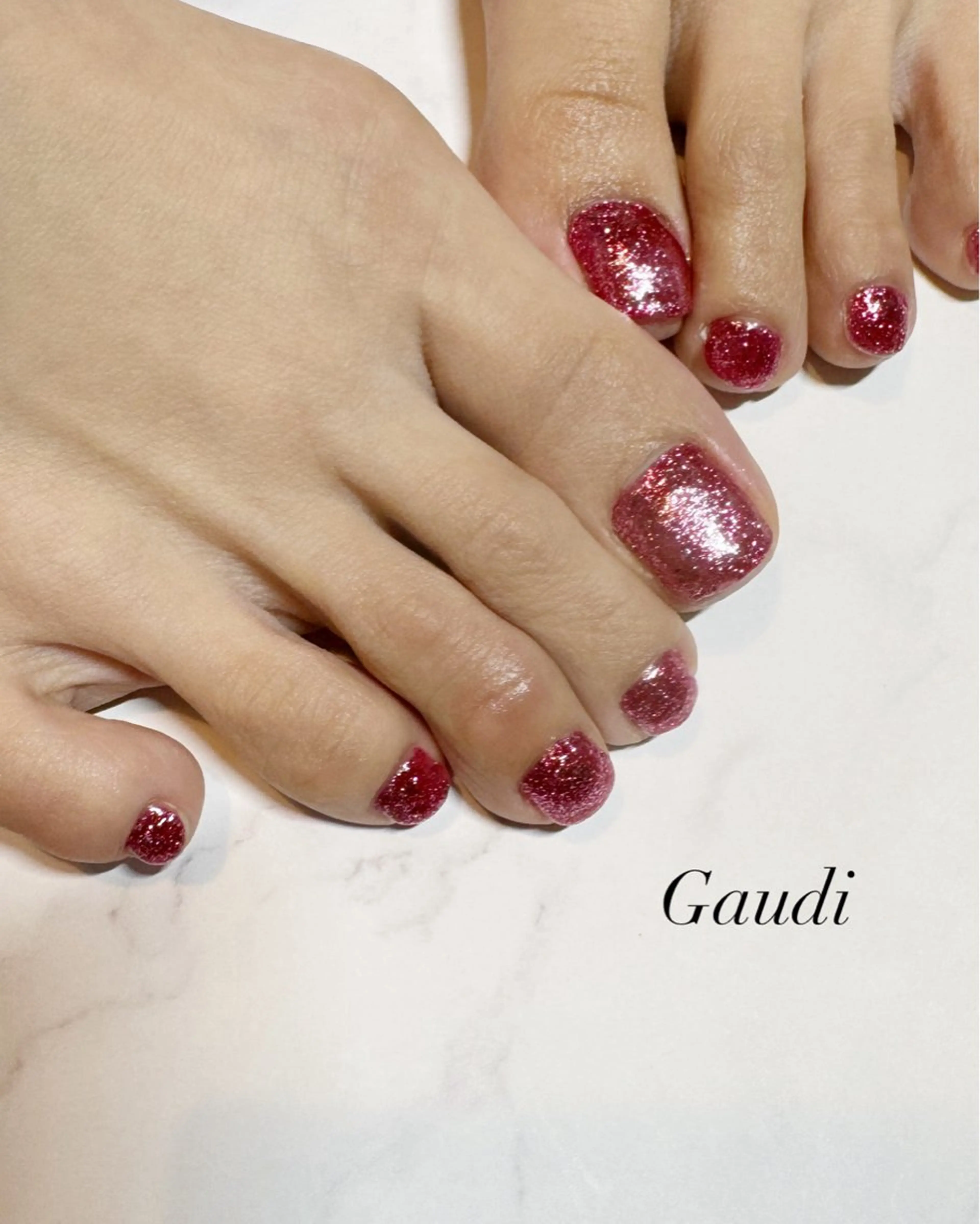 ネイル キラキラネイル ラメ(グリッター) ワンカラーネイル ピンク Gaudi.Nail Rinaのその他イメージ