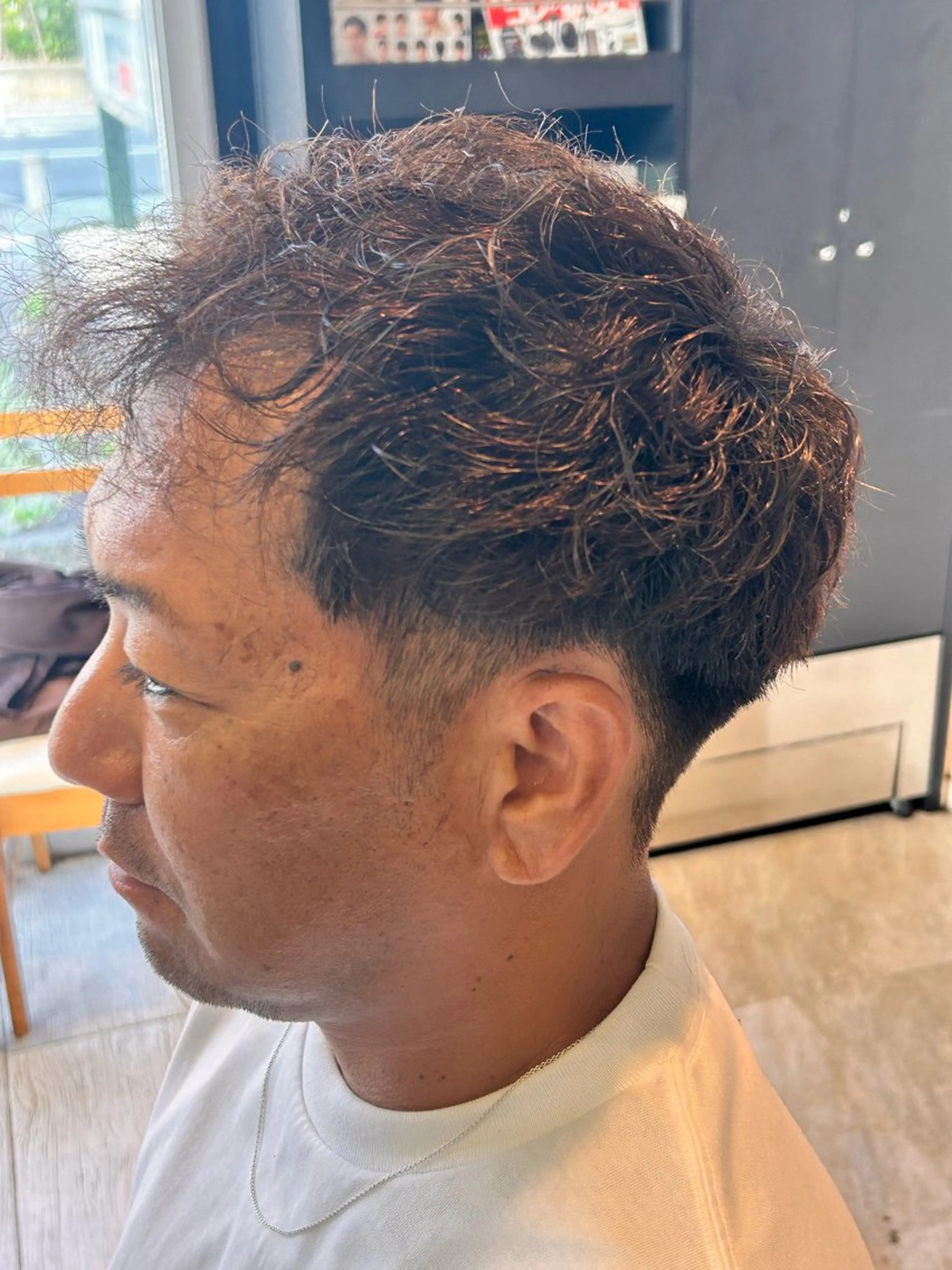 ショート パーマ メンズ EARTH大宮宮原店所属・ri kuのヘアスタイル