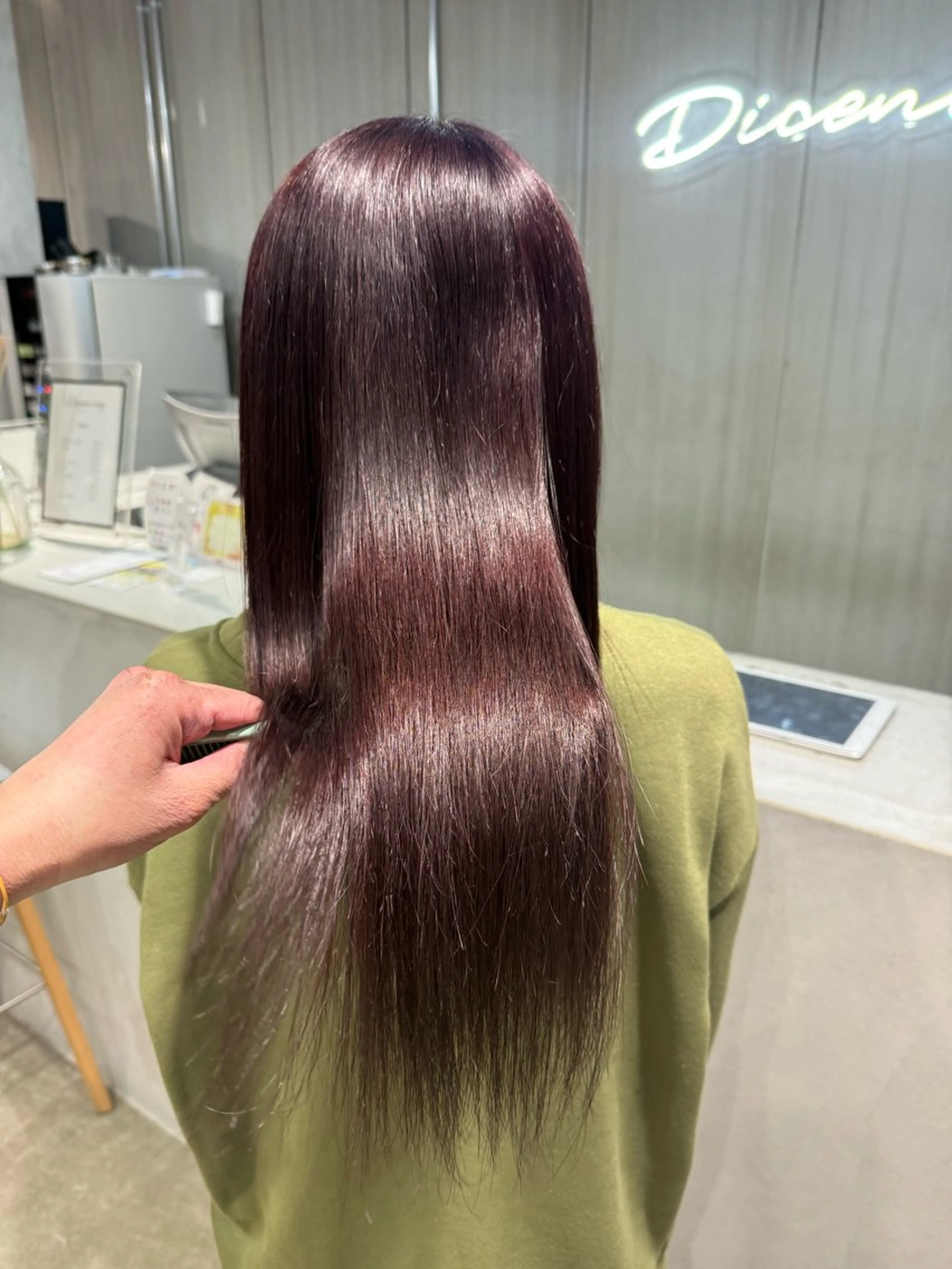 ブリーチ無しダブルカラー + お任せトリートメント ※ロング料金別の写真