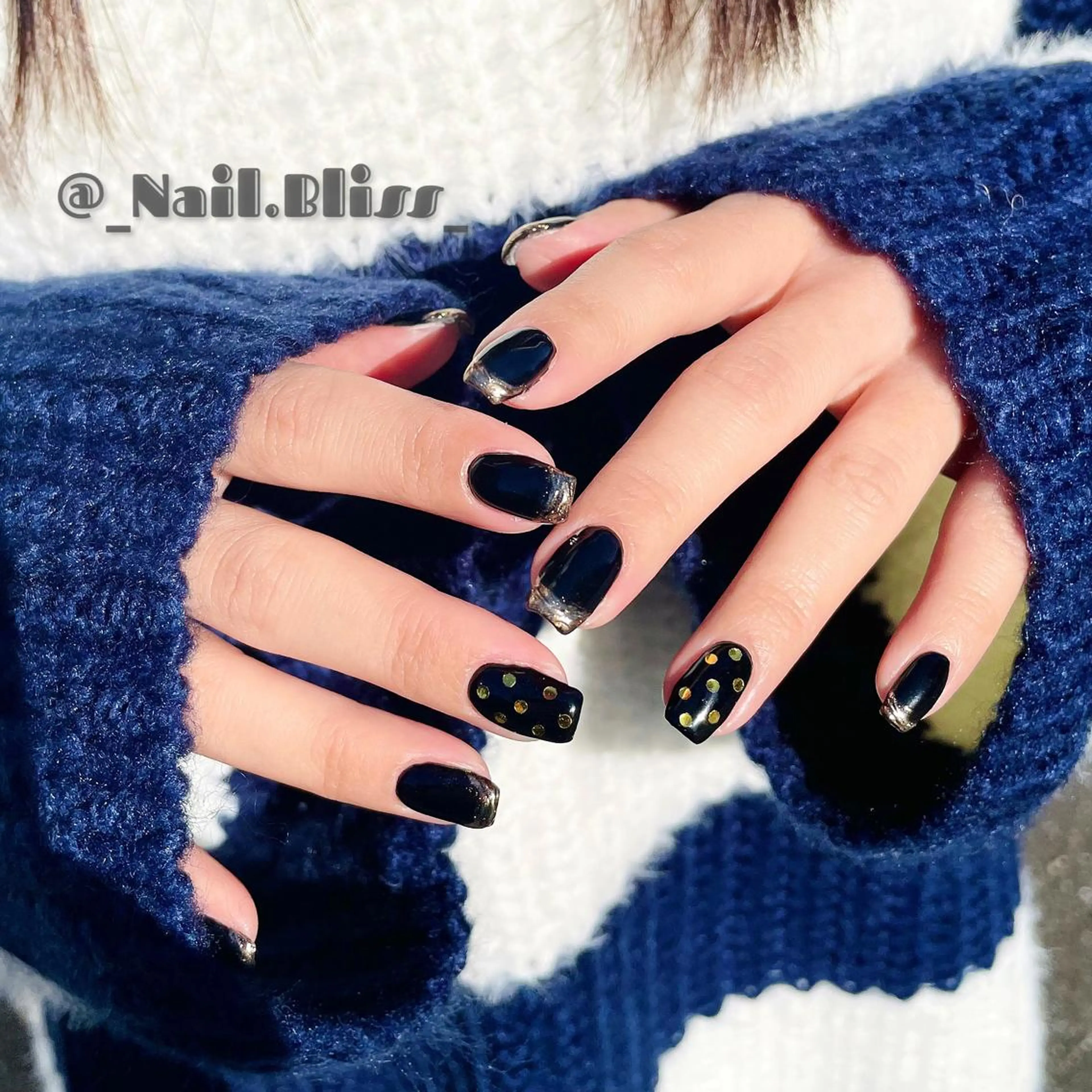 ネイル フレンチネイル ミラーネイル ハンドネイル NAIL BLISSのネイルデザイン