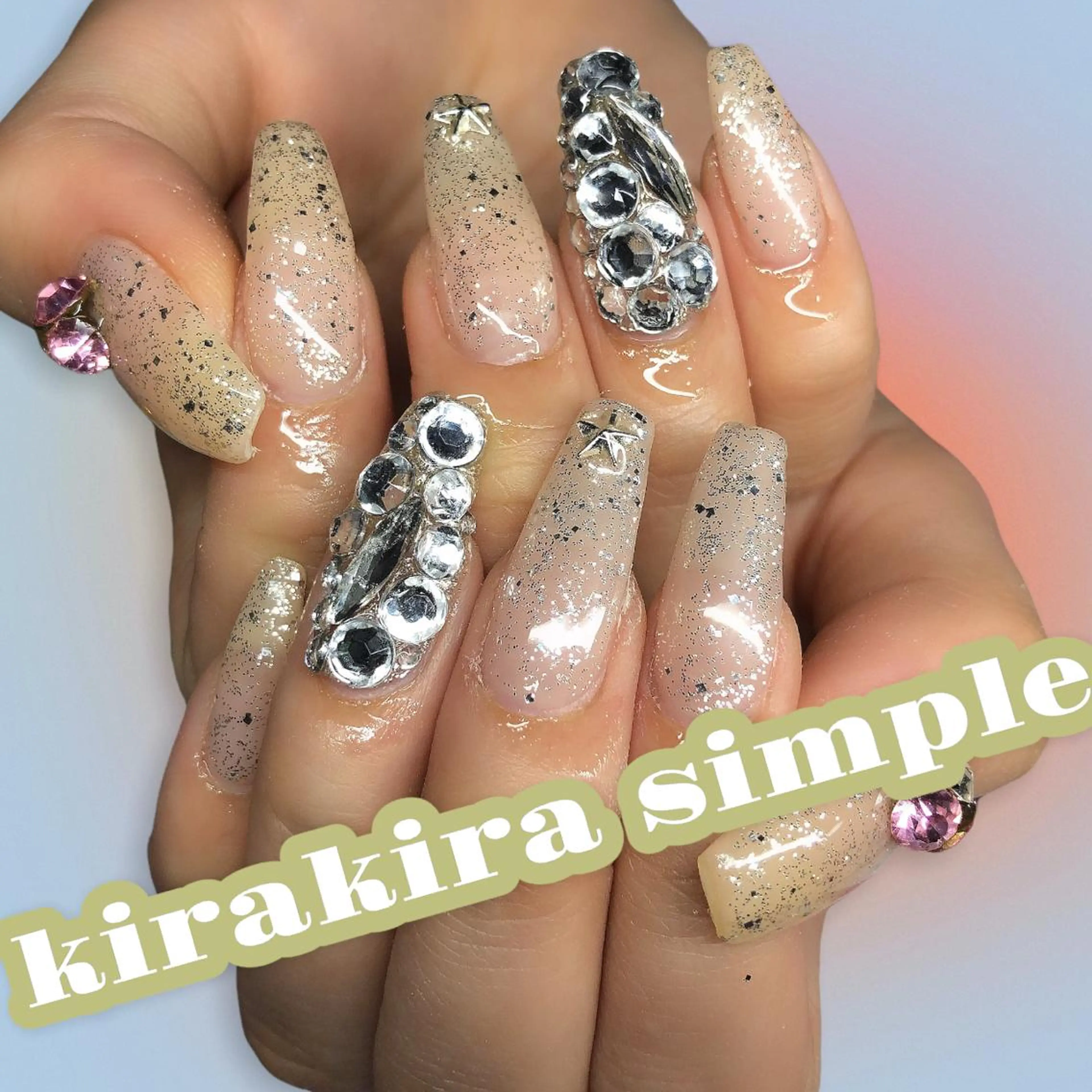 ネイル キラキラネイル シンプルネイル ハンドネイル 【Yappy🌈】 💖P-tanaのネイルデザイン