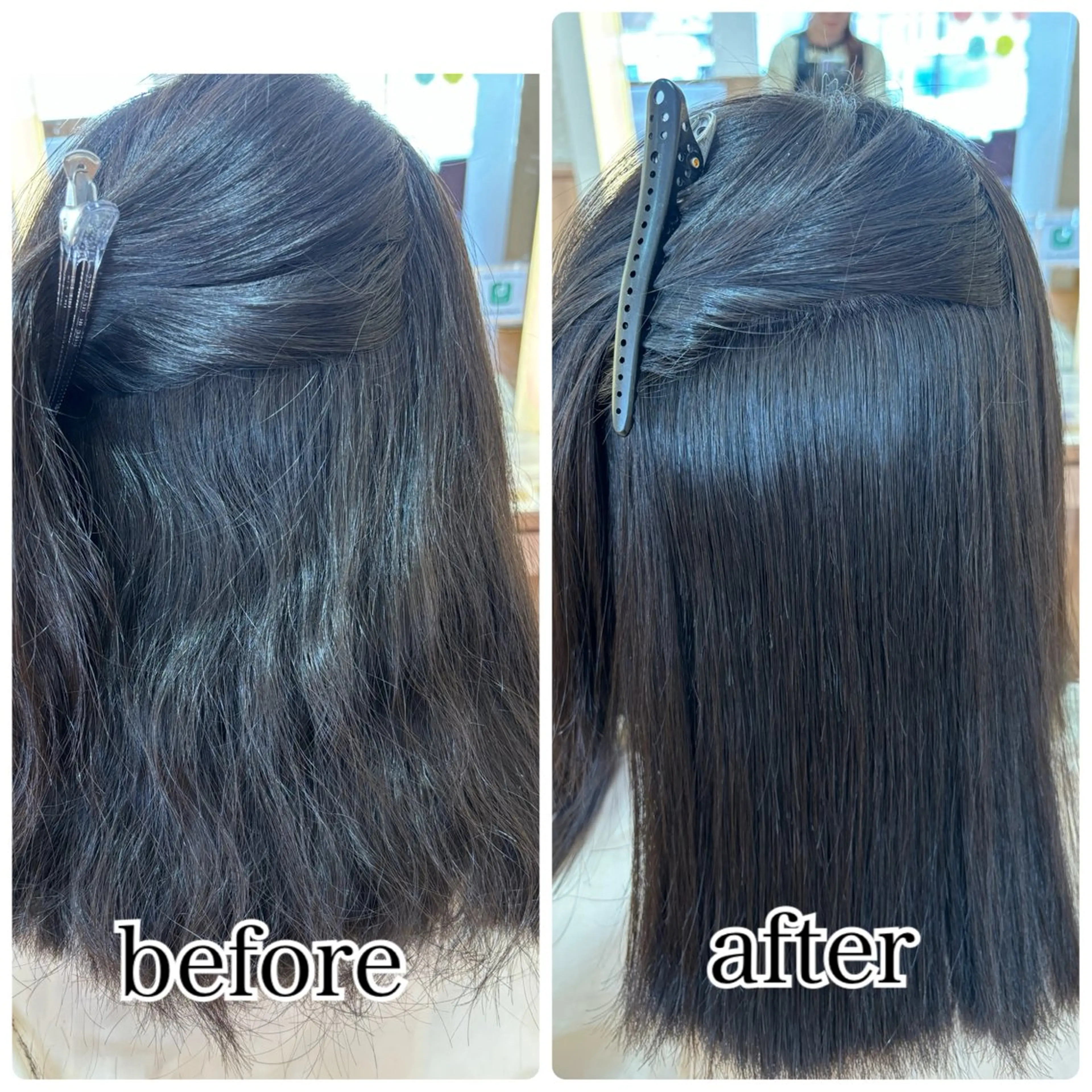 ミディアム 髪質改善カラー 清利あやなのヘアスタイル