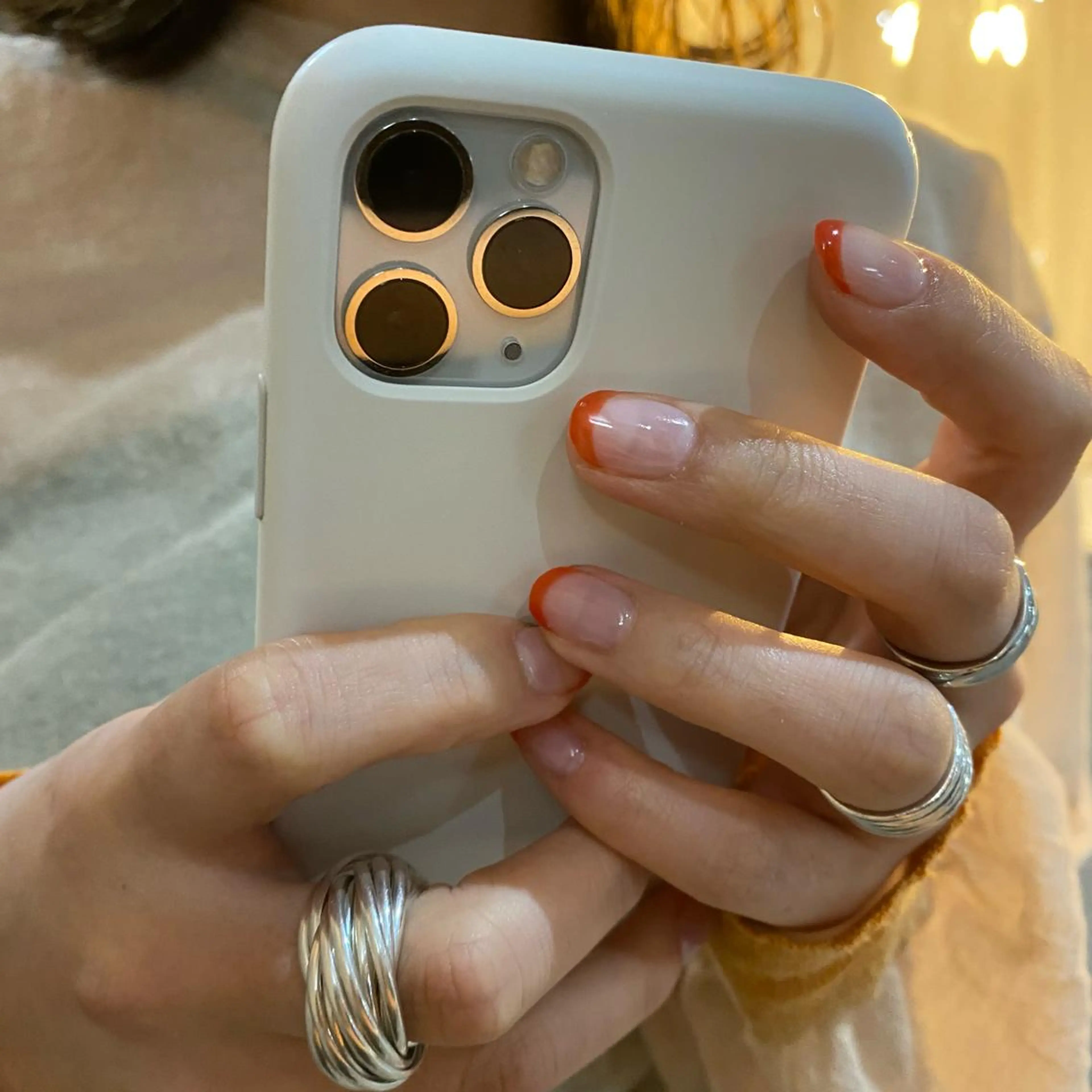 カラー ネイル フレンチネイル ハンドネイル scre as Etelのネイルデザイン