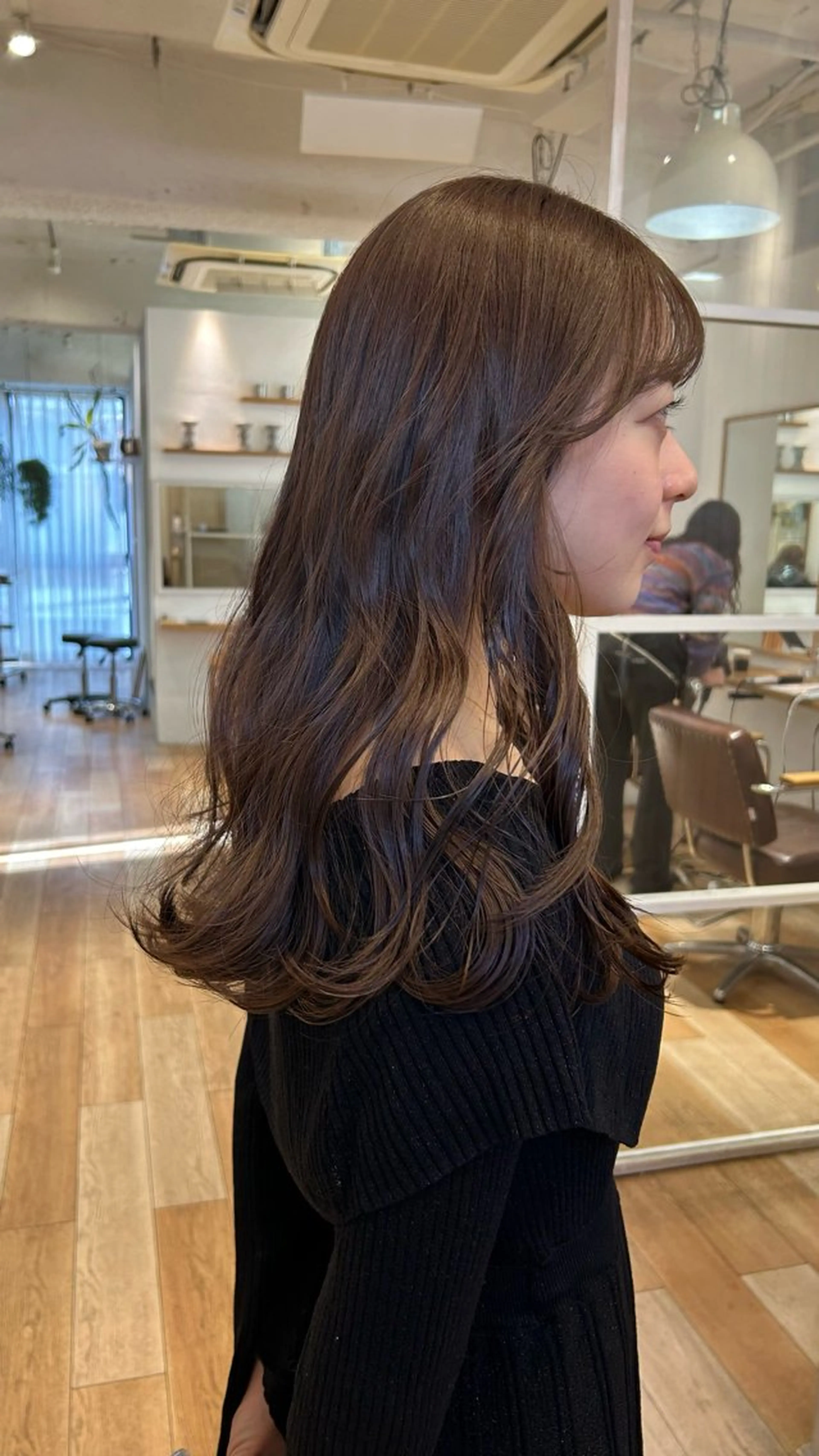 セミロング カラー カット ヘアカラー トリートメント じゅわっと暖色カラー 🍊Moemiのヘアスタイル