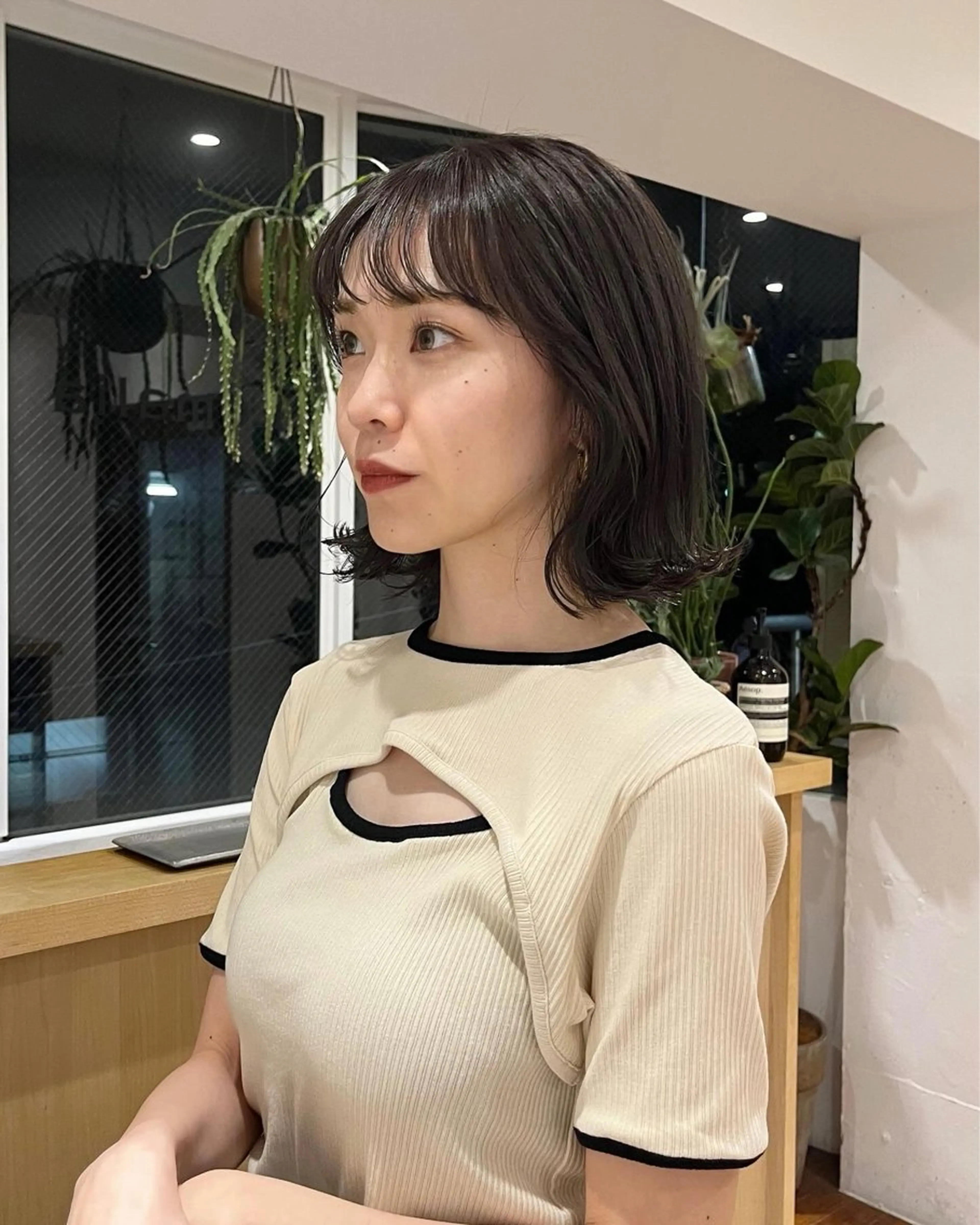 ショート カラー オリーブ/縮毛♡ Natsuno🩰のヘアスタイル