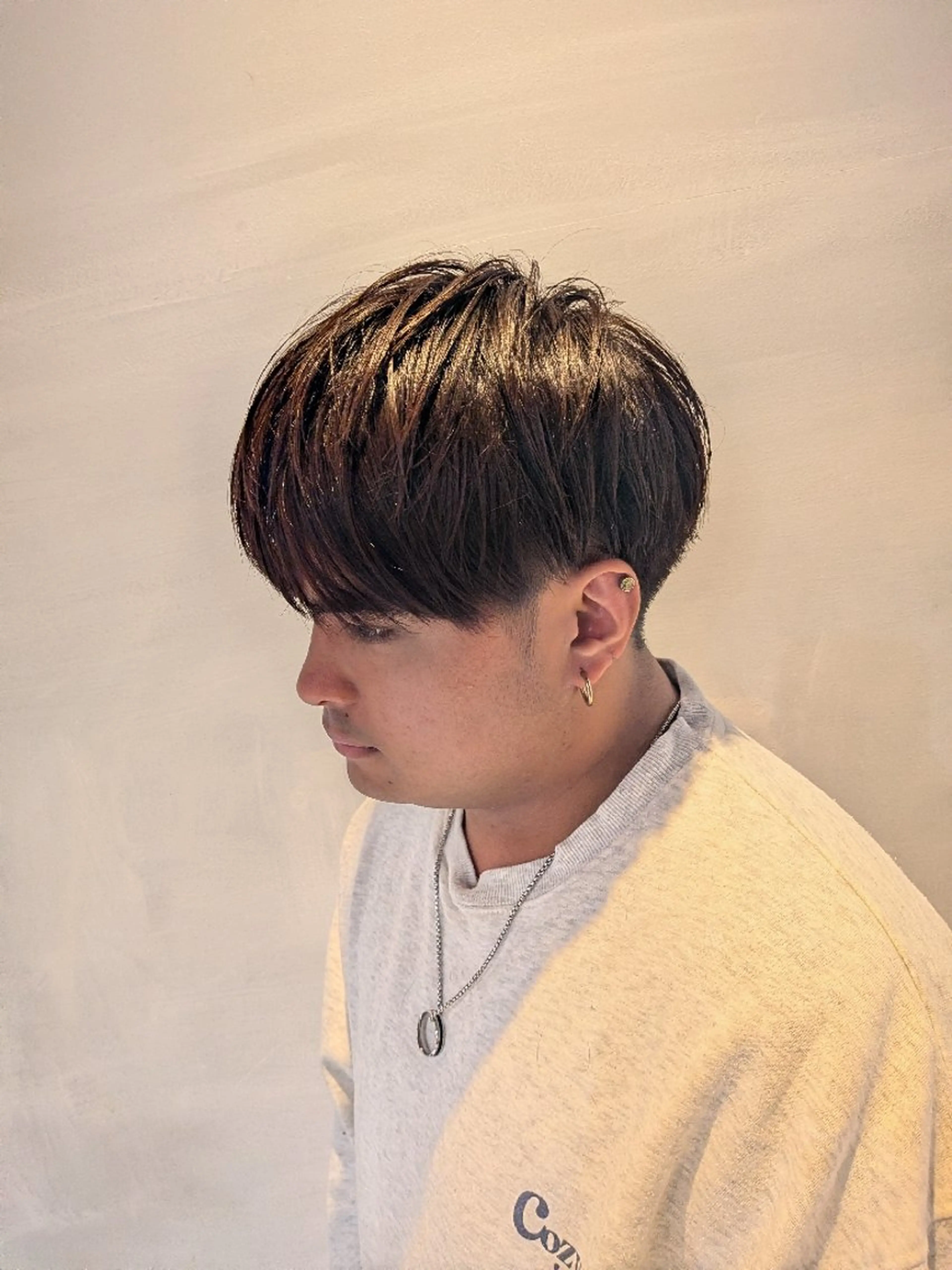 メンズ カラー センターパート マッシュ ブラウンカラー 星野美由/ メンズモデル募集🫟のヘアスタイル