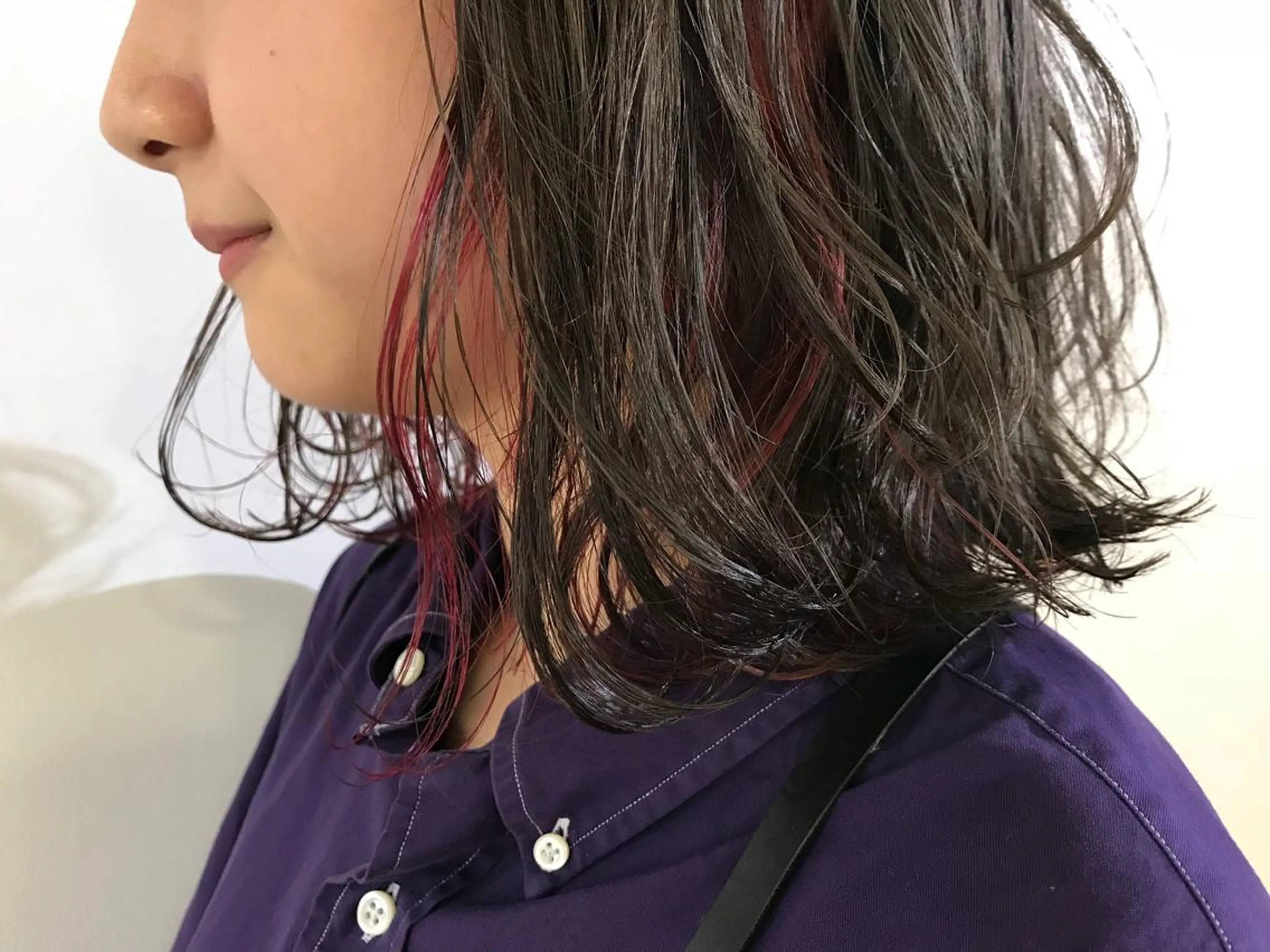 ミディアム カラー グレージュ インナーカラー ピンクカラー ボブ/大人ヘア k-two濱田のヘアスタイル