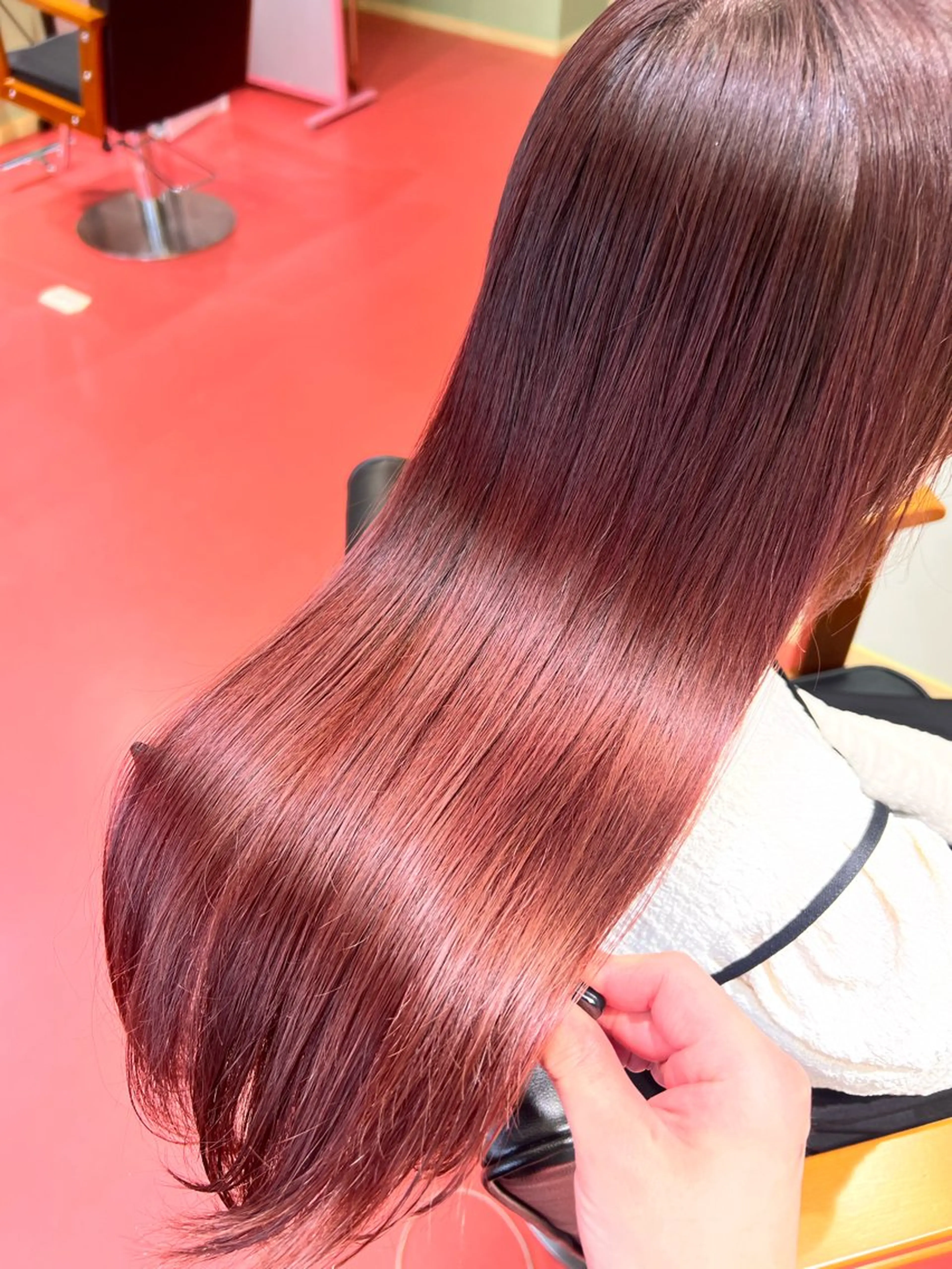 ロング カット ヘアカラー トリートメント 紙屋町ショート /ボブ　パーマ河内蓮のヘアスタイル