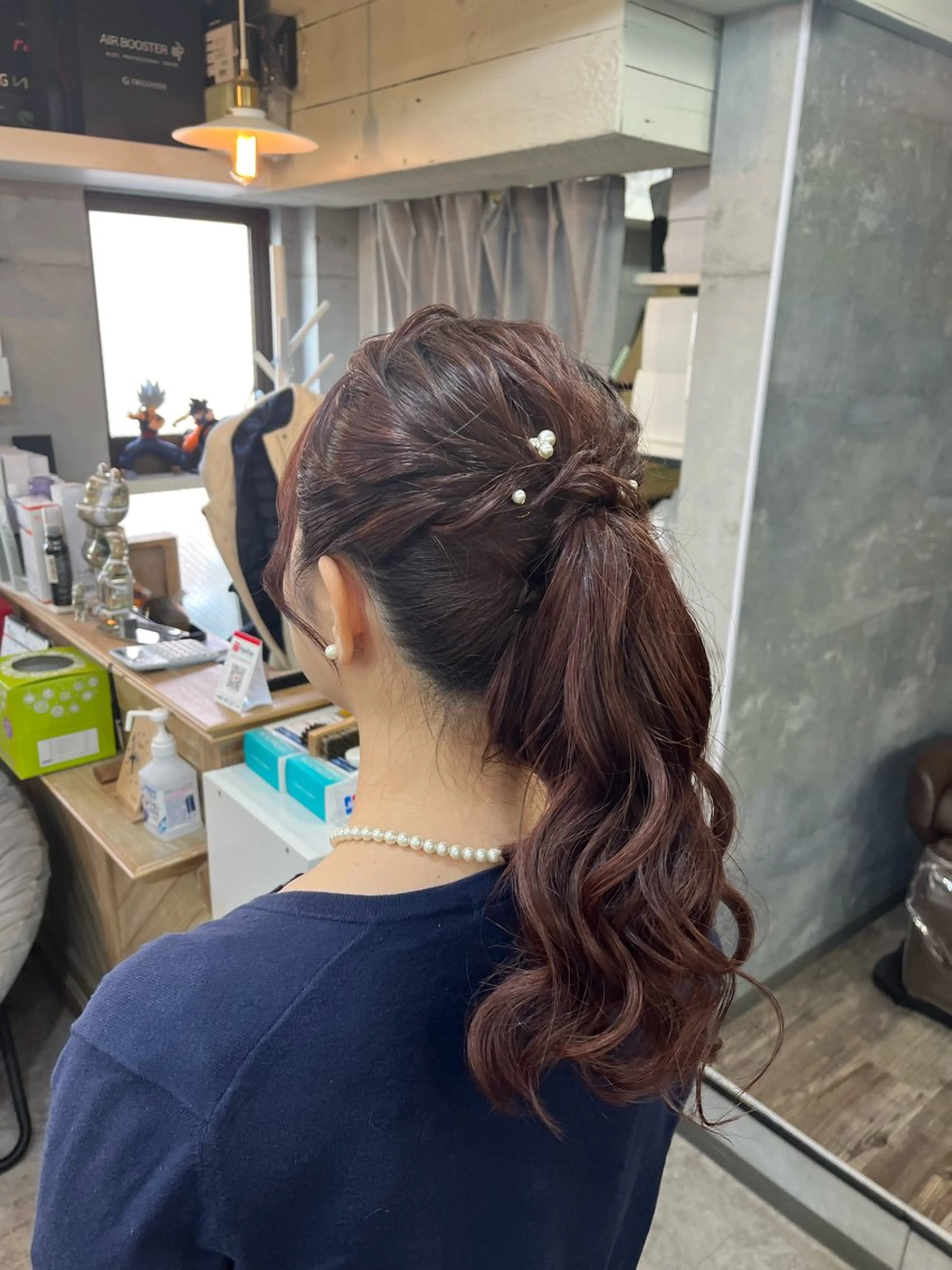 セミロング ヘアアレンジ ヘアセット 石井 綺乃のヘアスタイル