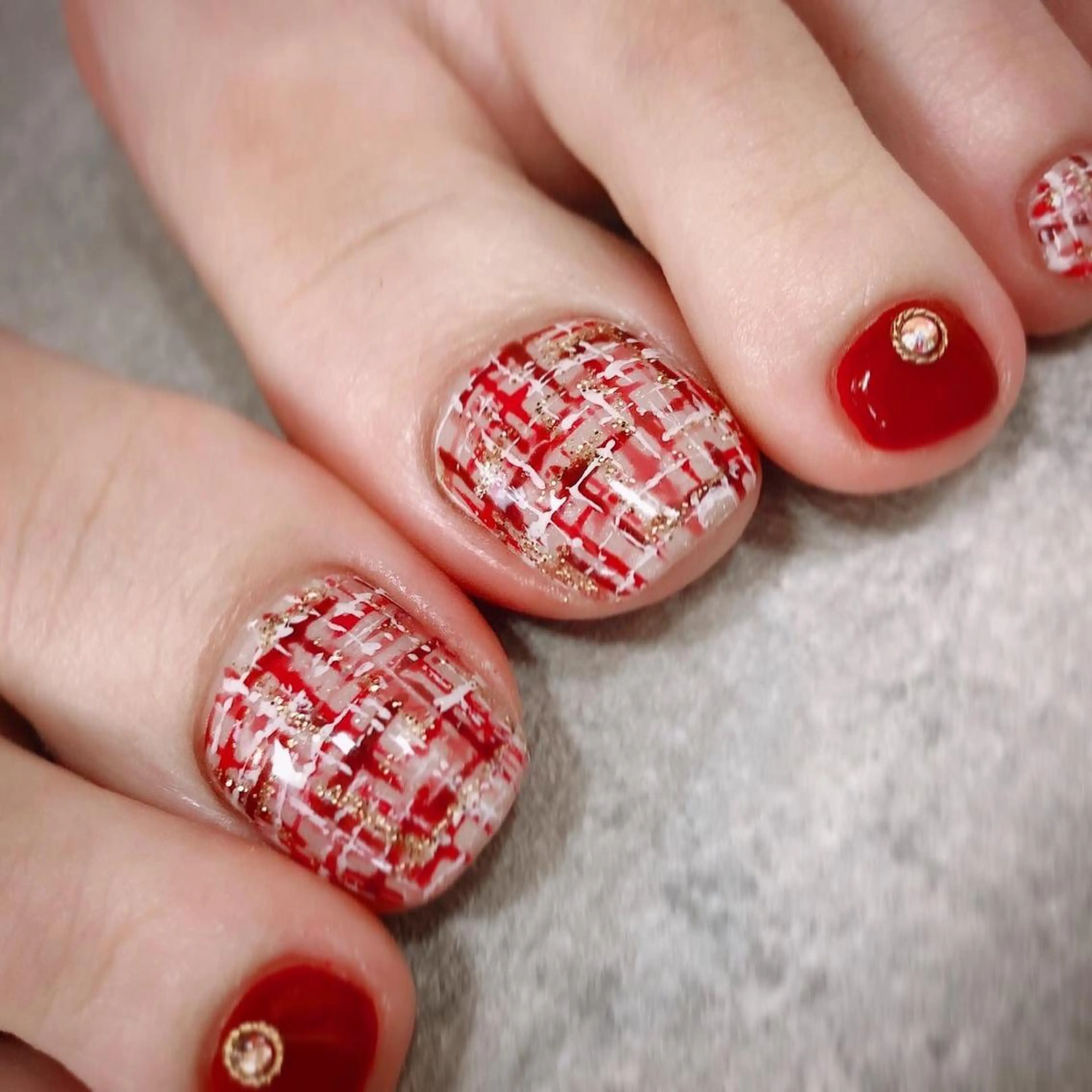 ネイル フットネイル ツイードネイル ハンドネイル ハンドケア FASTNAIL PLUS 新宿店のネイルデザイン