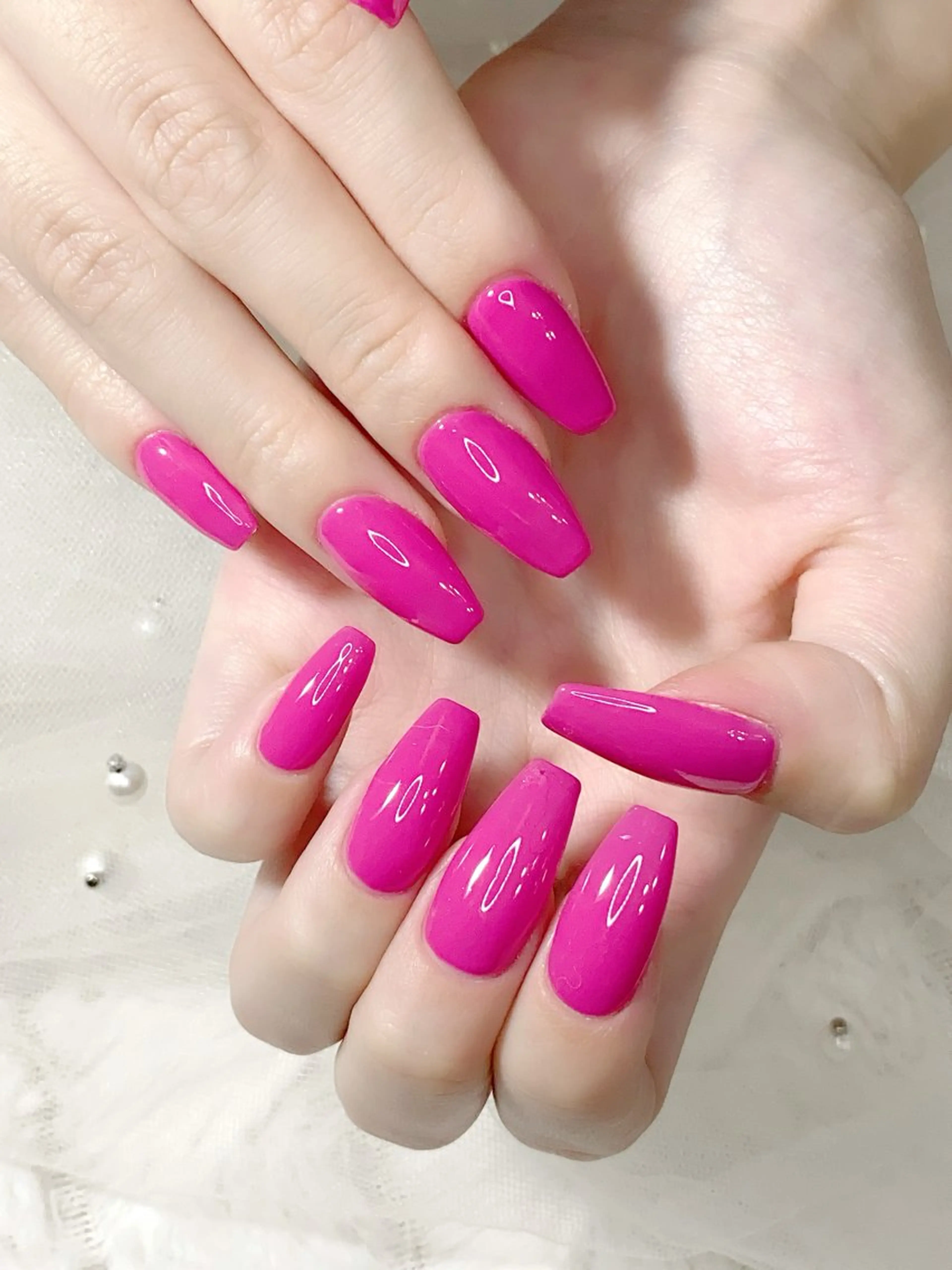 ネイル ワンカラーネイル ハンドネイル ＫＥＩ nail🎀 ガーリーネイル🧸のネイルデザイン