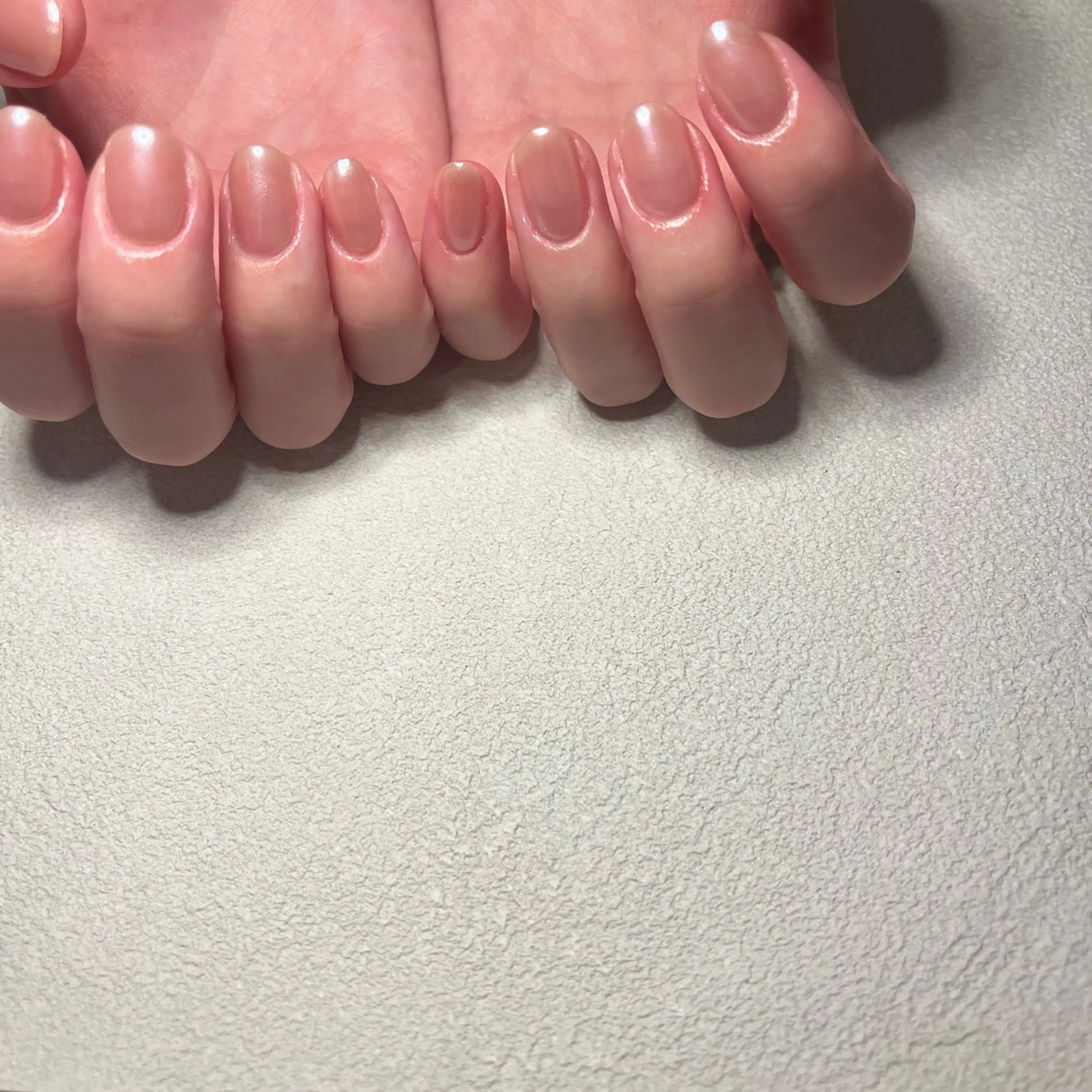 ネイル ジェルネイル ワンカラーネイル パラジェル 冬ネイル ハンドネイル nail slow.のネイルデザイン