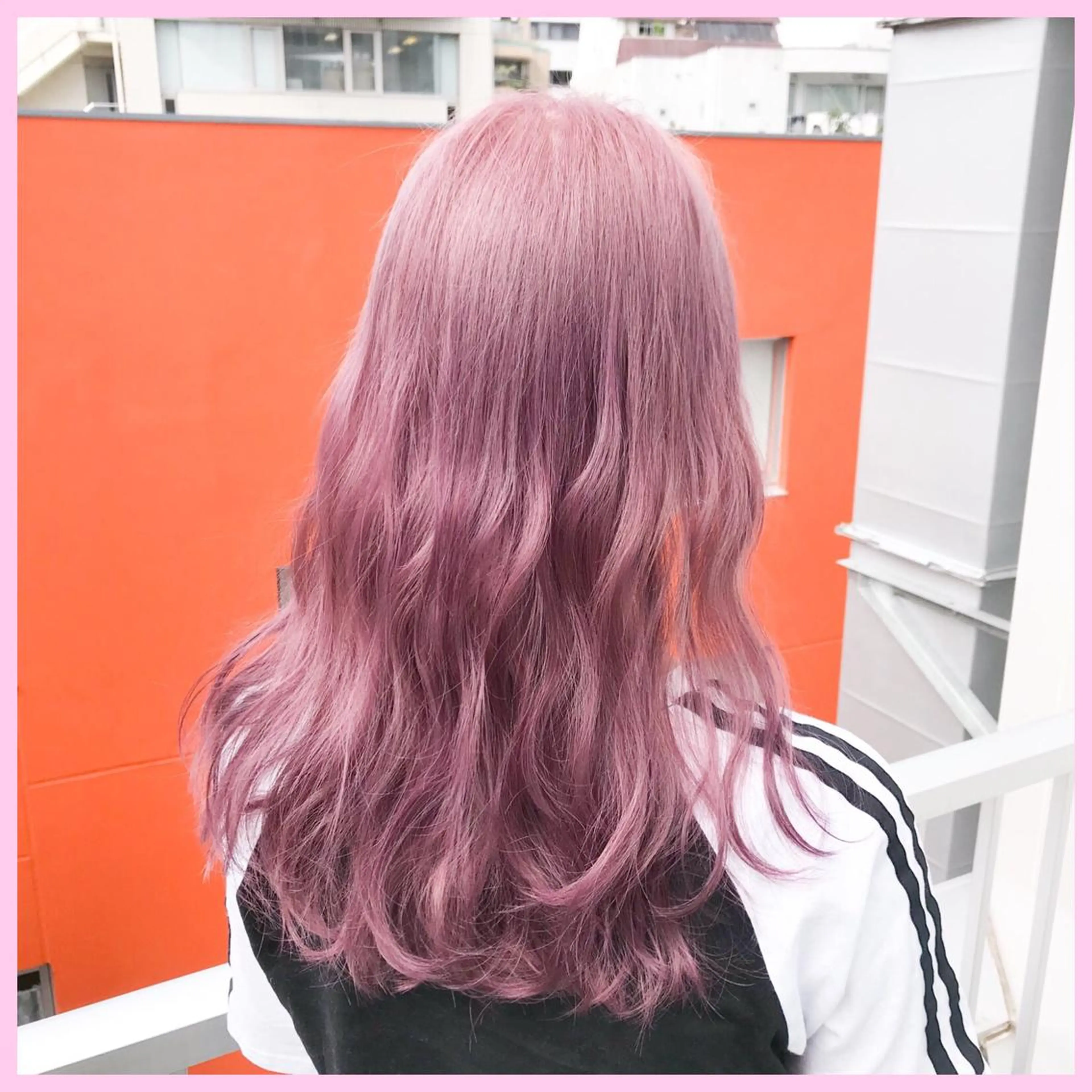 ロング カラー SHIN/レイヤー カット×クロスパーマのヘアスタイル