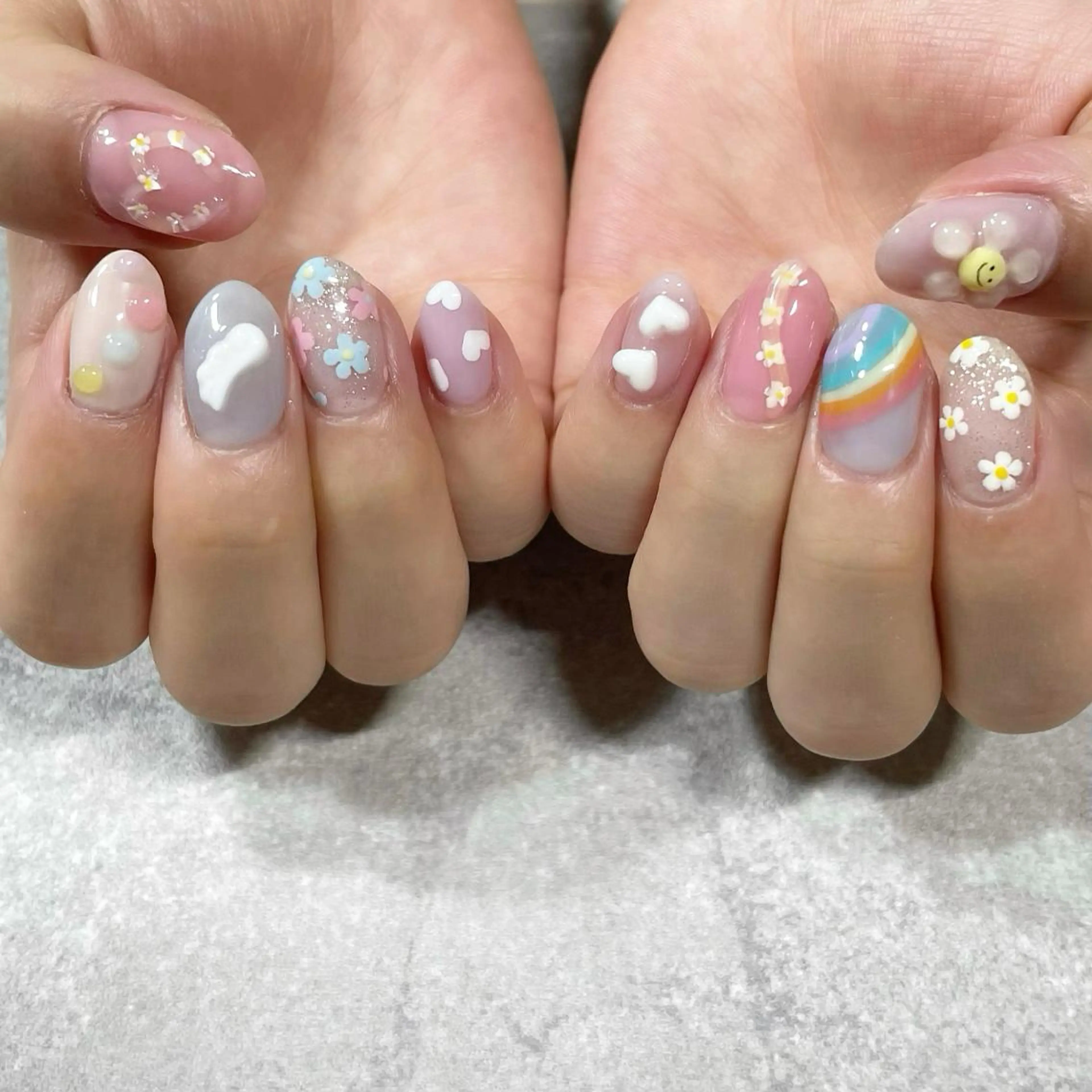 ネイル ハート 東 千夏のネイルデザイン