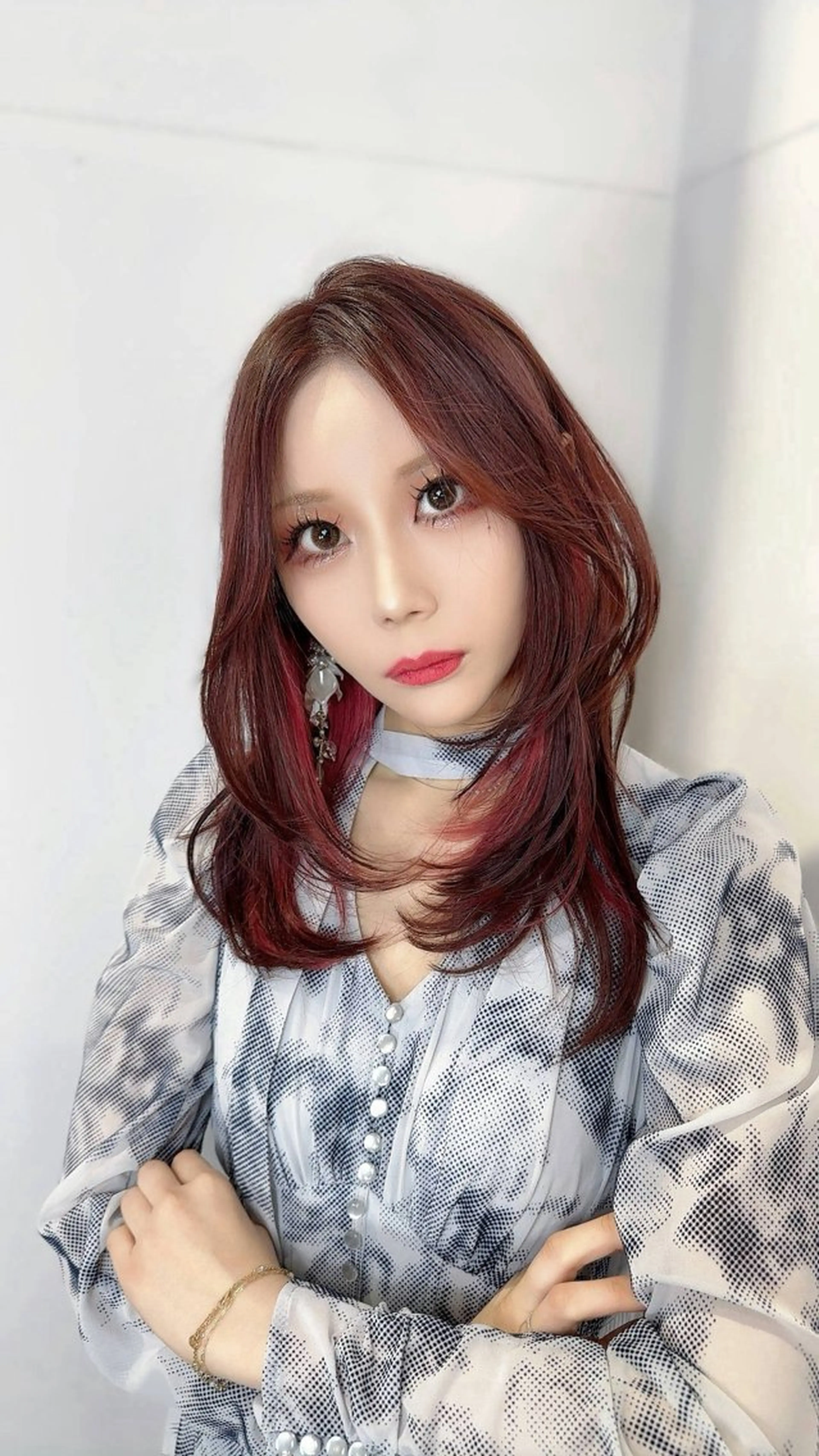 セミロング 永田竜一/ 小顔くびれレイヤーのヘアスタイル