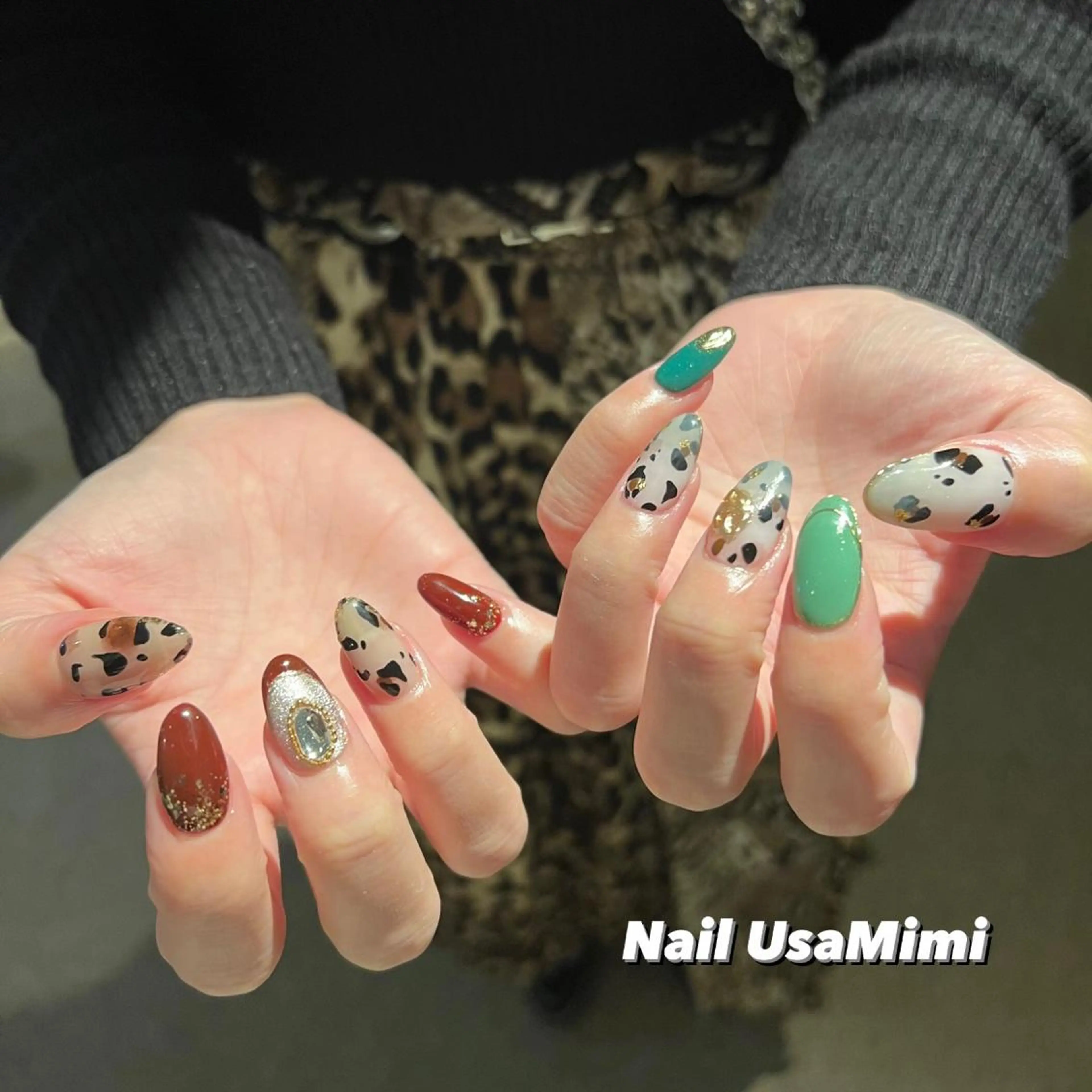 ネイル クリアネイル フットネイル ジェルネイル マグネットネイル 持ち込み 本町ネイルNail UsaMimiのネイルデザイン