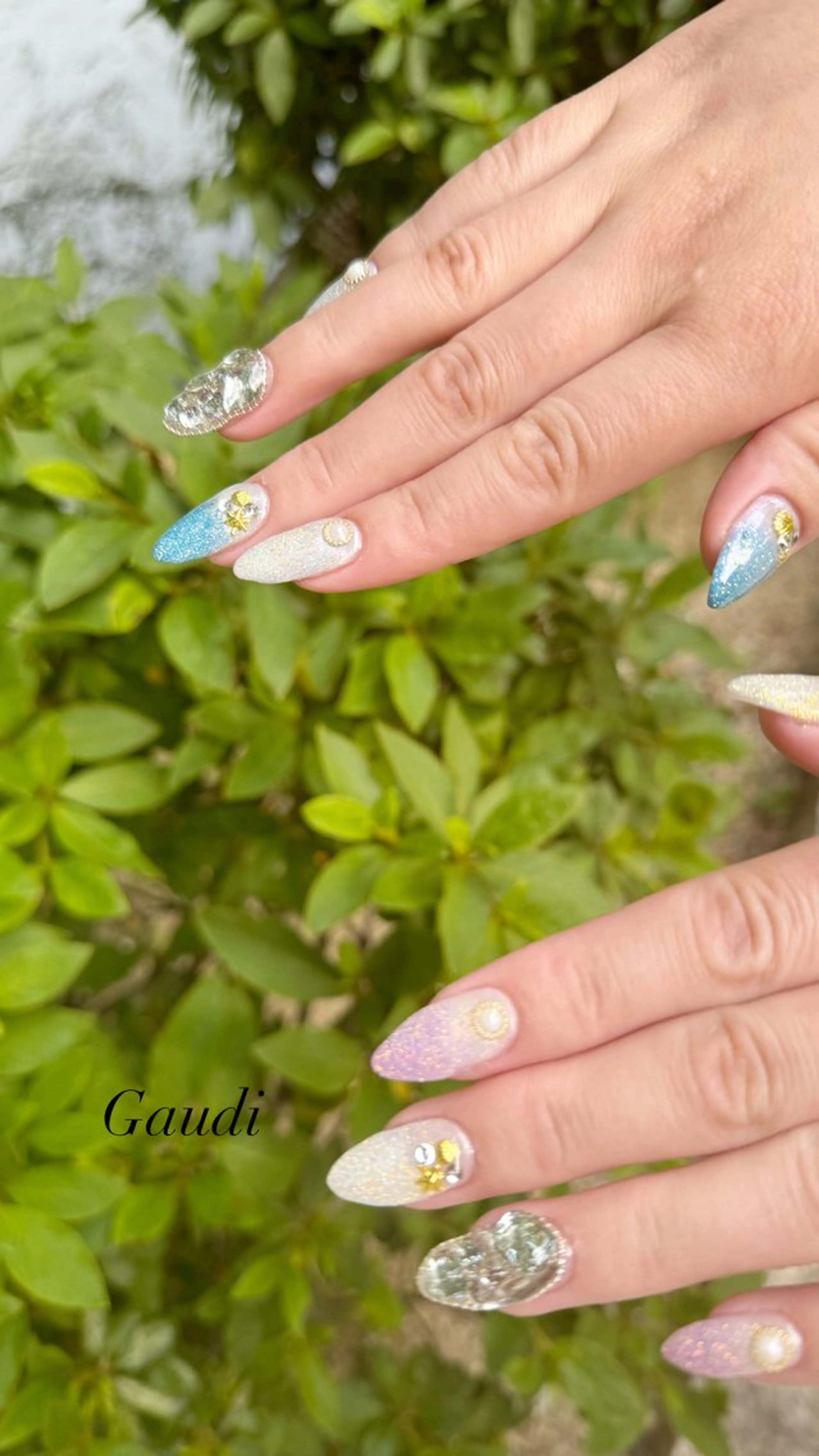ネイル ブルー マグネットネイル パープル ホワイト Gaudi.Nail Rinaのその他イメージ