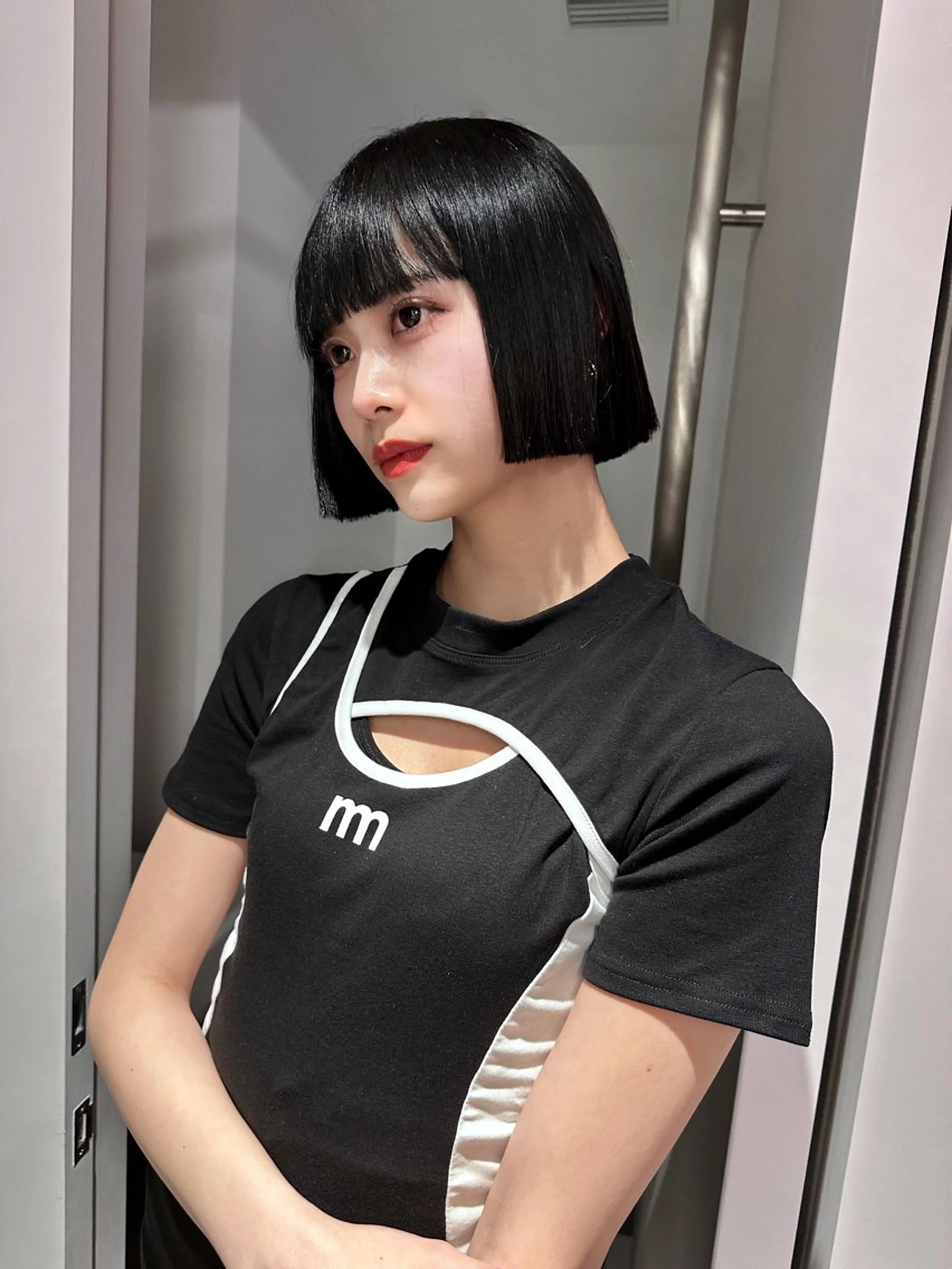 ショート ボブ くびれヘア タンバルモリ 韓国風ヘア 似合わせカット DEAN 名駅 YUHIのヘアスタイル