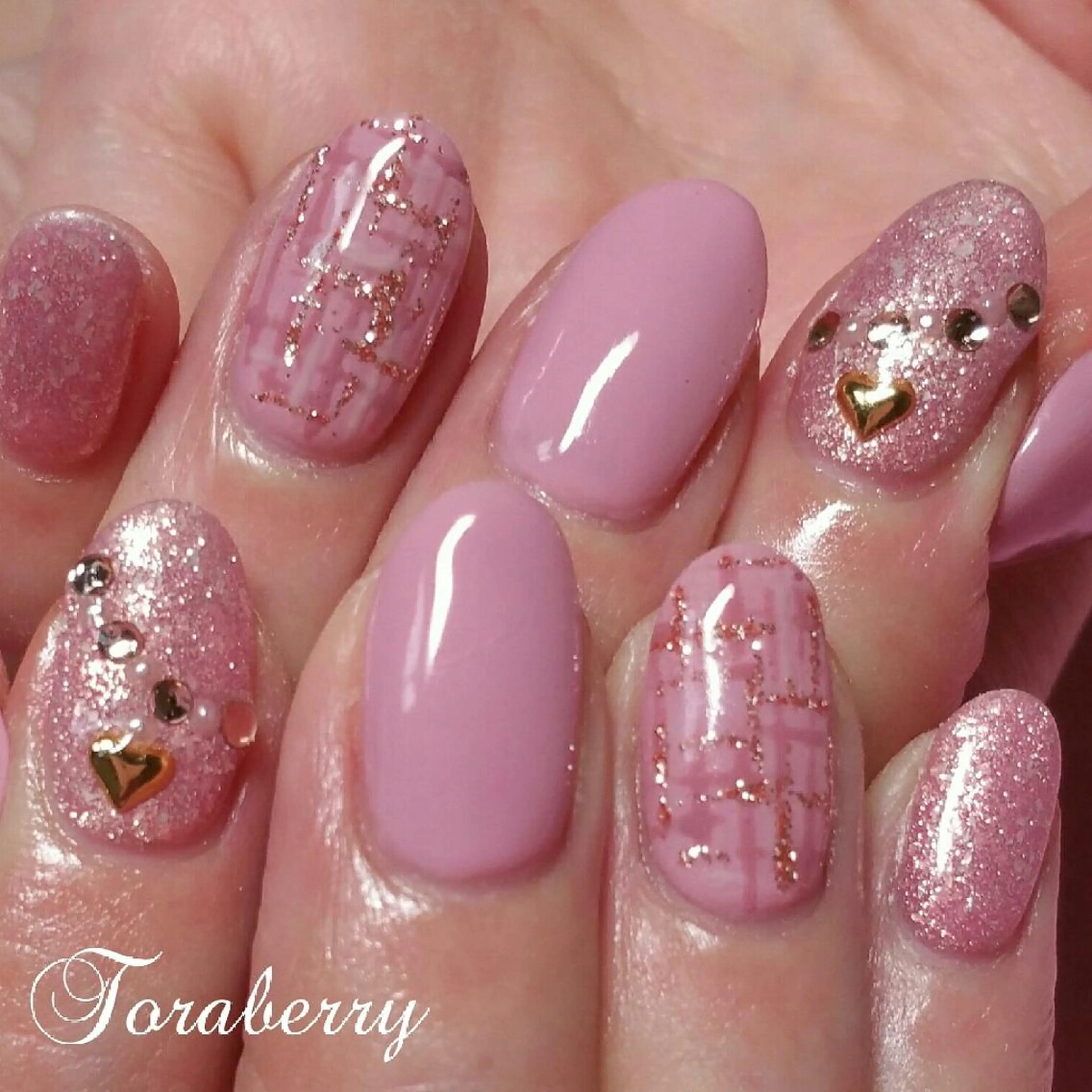 ネイル ツイードネイル ハンドネイル ネイリスト なつみのネイルデザイン