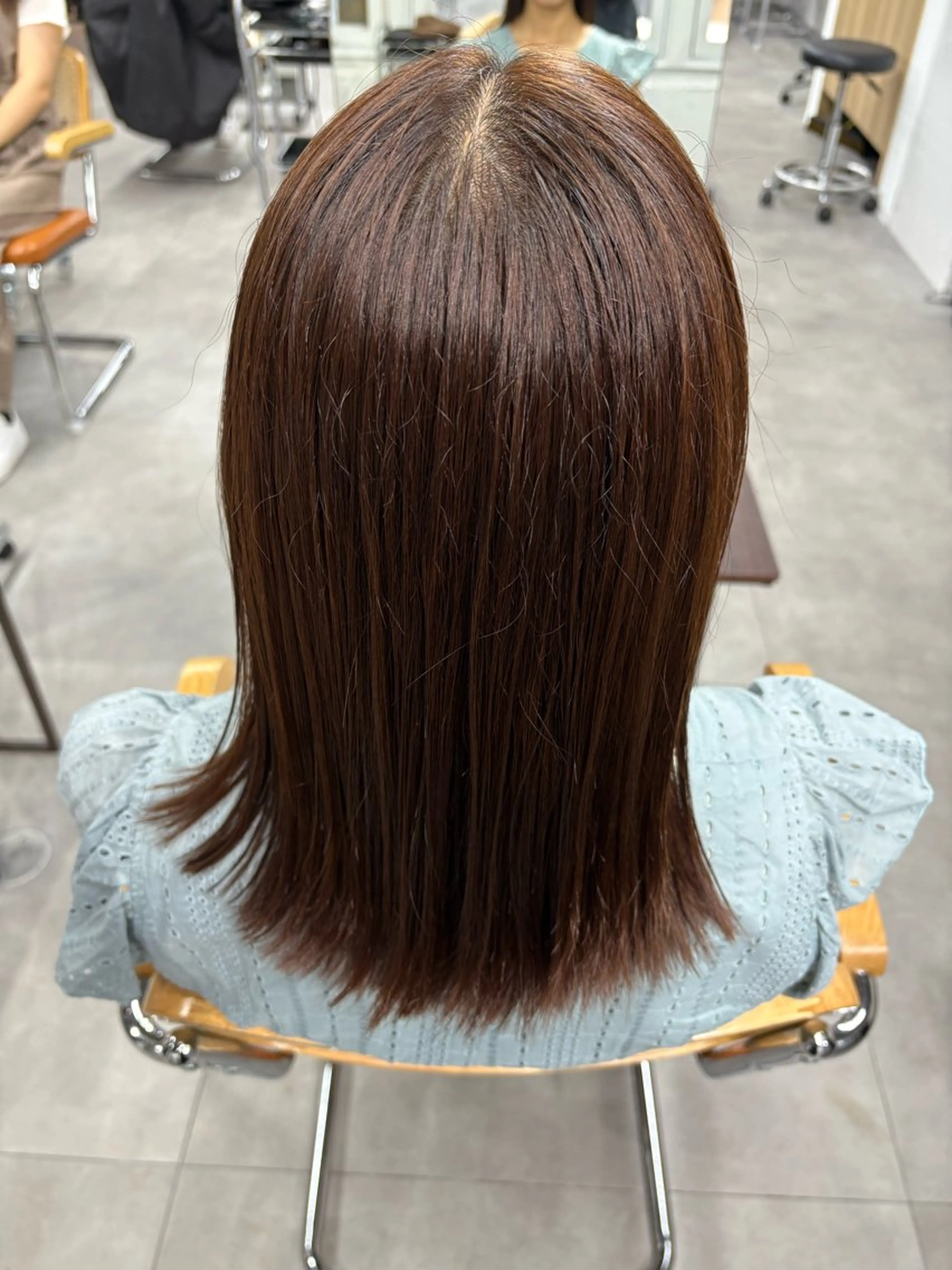 ミディアム KOHEI/ブリーチ •縮毛矯正モデル募集のヘアスタイル